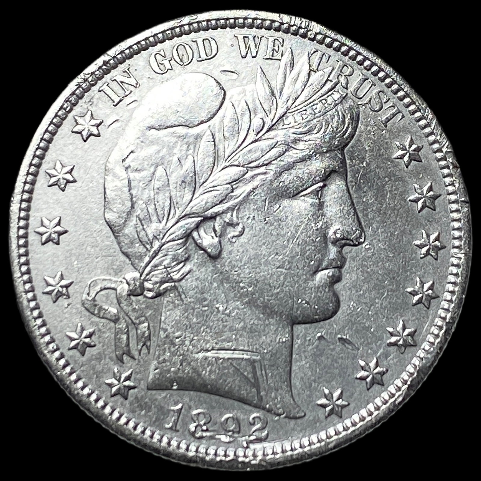 1892-S Silver Barber Half Dollar CLOSELY UNCIRCULATED (1 of 2)