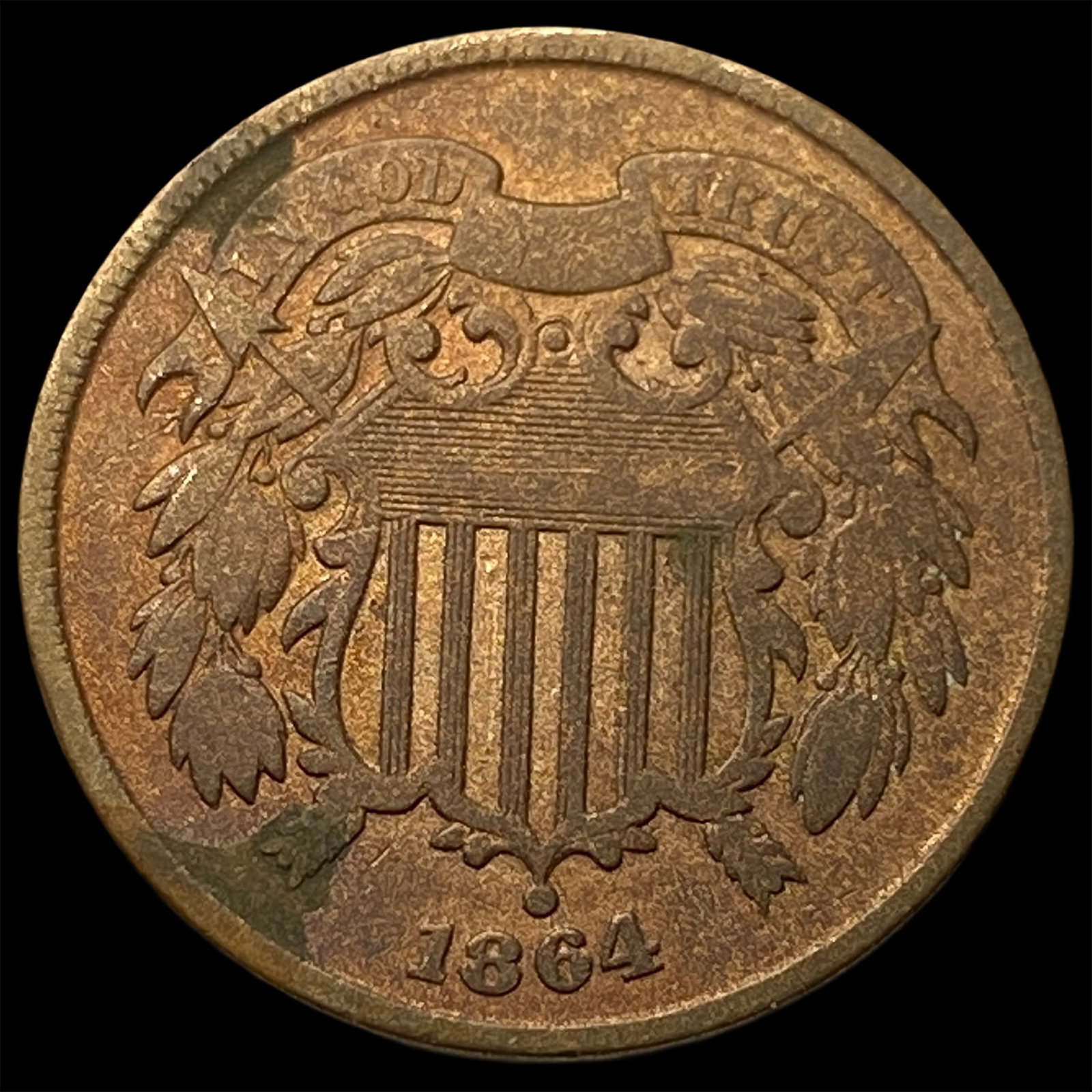1864 Bronze Two-Cent Piece LIGHTLY CIRCULATED (1 of 2)