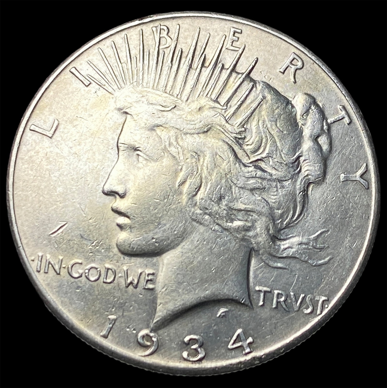 1934 Peace Silver Dollar CLOSELY UNCIRCULATED: 1934 Peace Silver Dollar CLOSELY UNCIRCULATED