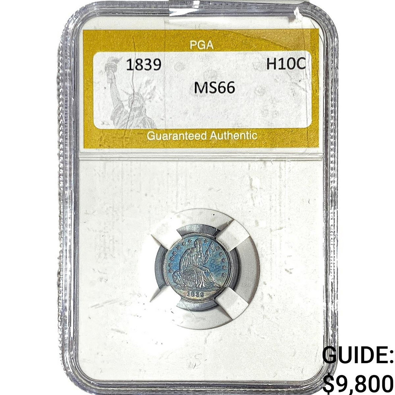 1839 Seated Liberty Half Dime PGA MS66 (1 of 2)