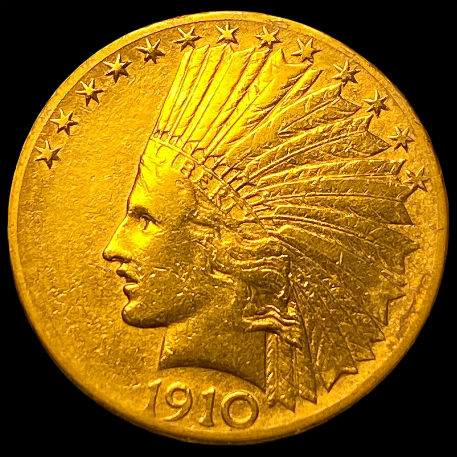 1910 Indian Head $10 Gold Eagle NEARLY UNCIRCULATED (1 of 2)