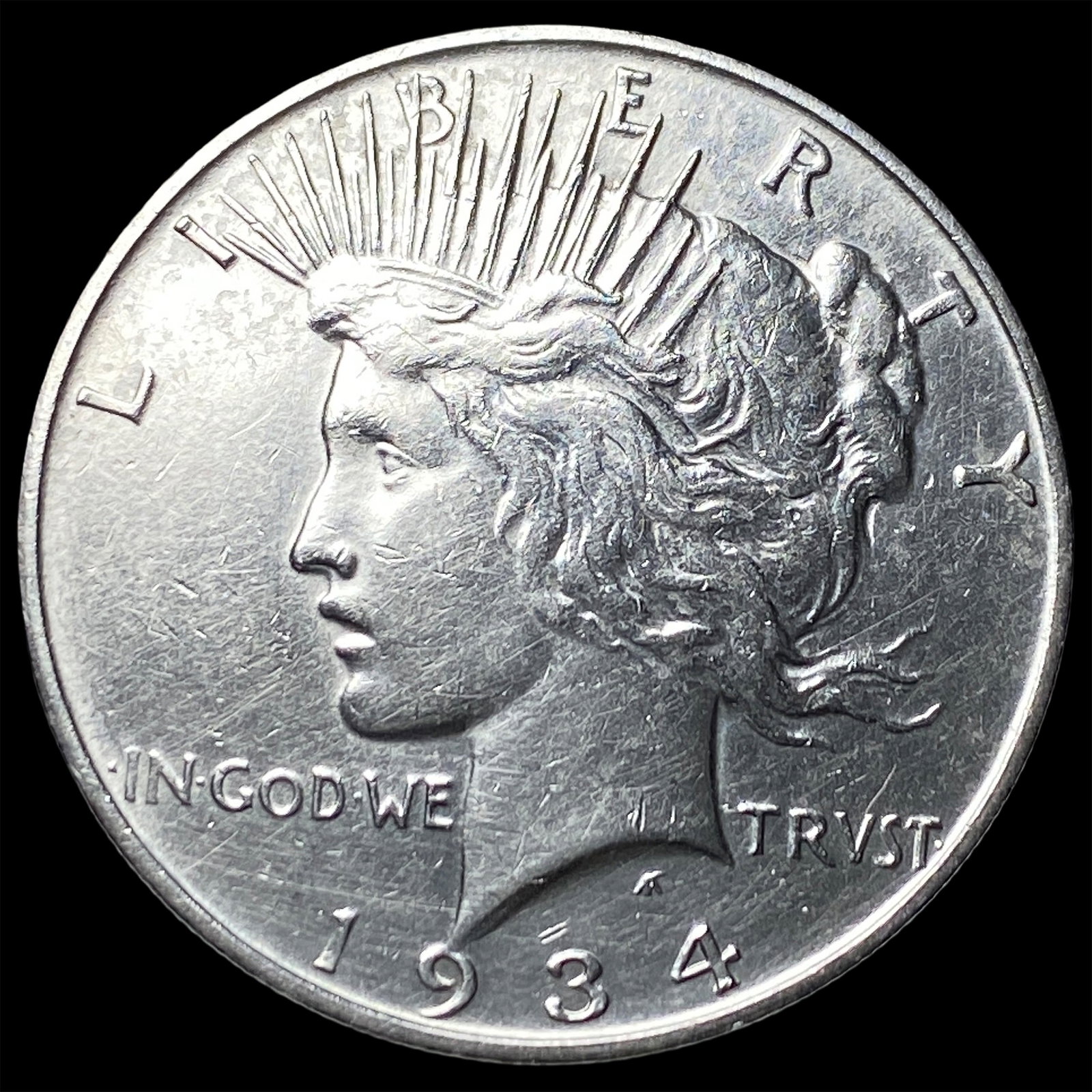 1934 Peace Silver Dollar CLOSELY UNCIRCULATED: 1934 Peace Silver Dollar CLOSELY UNCIRCULATED