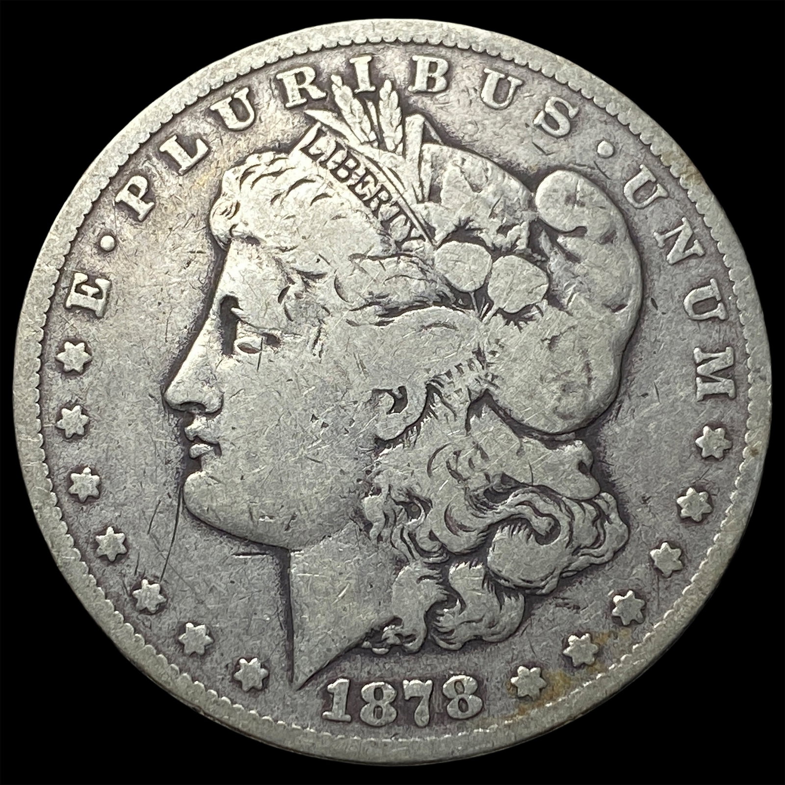 1878-CC Silver Morgan Dollar LIGHTLY CIRCULATED: 1878-CC Silver Morgan Dollar LIGHTLY CIRCULATED