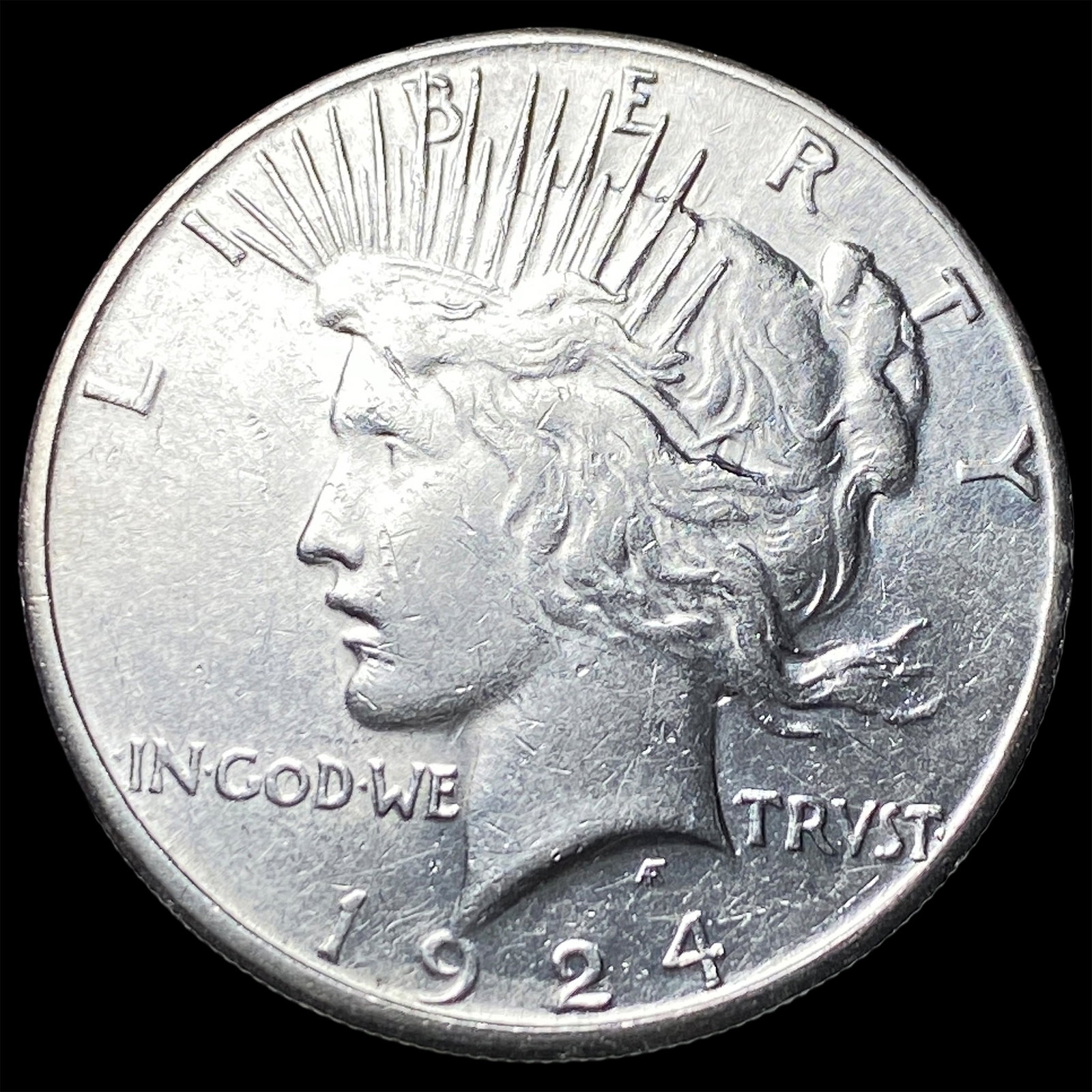 1924 Silver Peace Dollar CLOSELY UNCIRCULATED: 1924 Silver Peace Dollar CLOSELY UNCIRCULATED