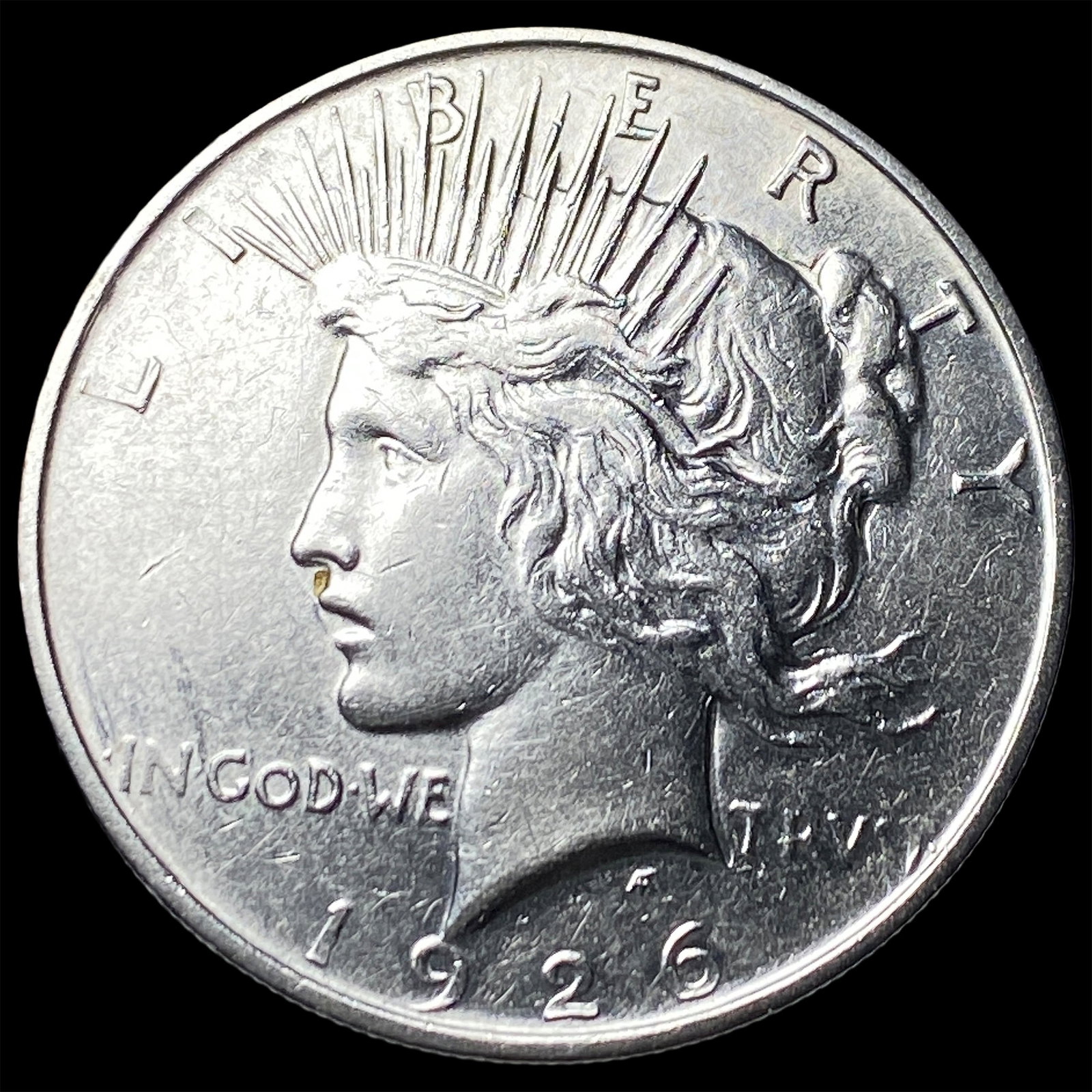 1926-D Silver Peace Dollar NEARLY UNCIRCULATED (1 of 2)