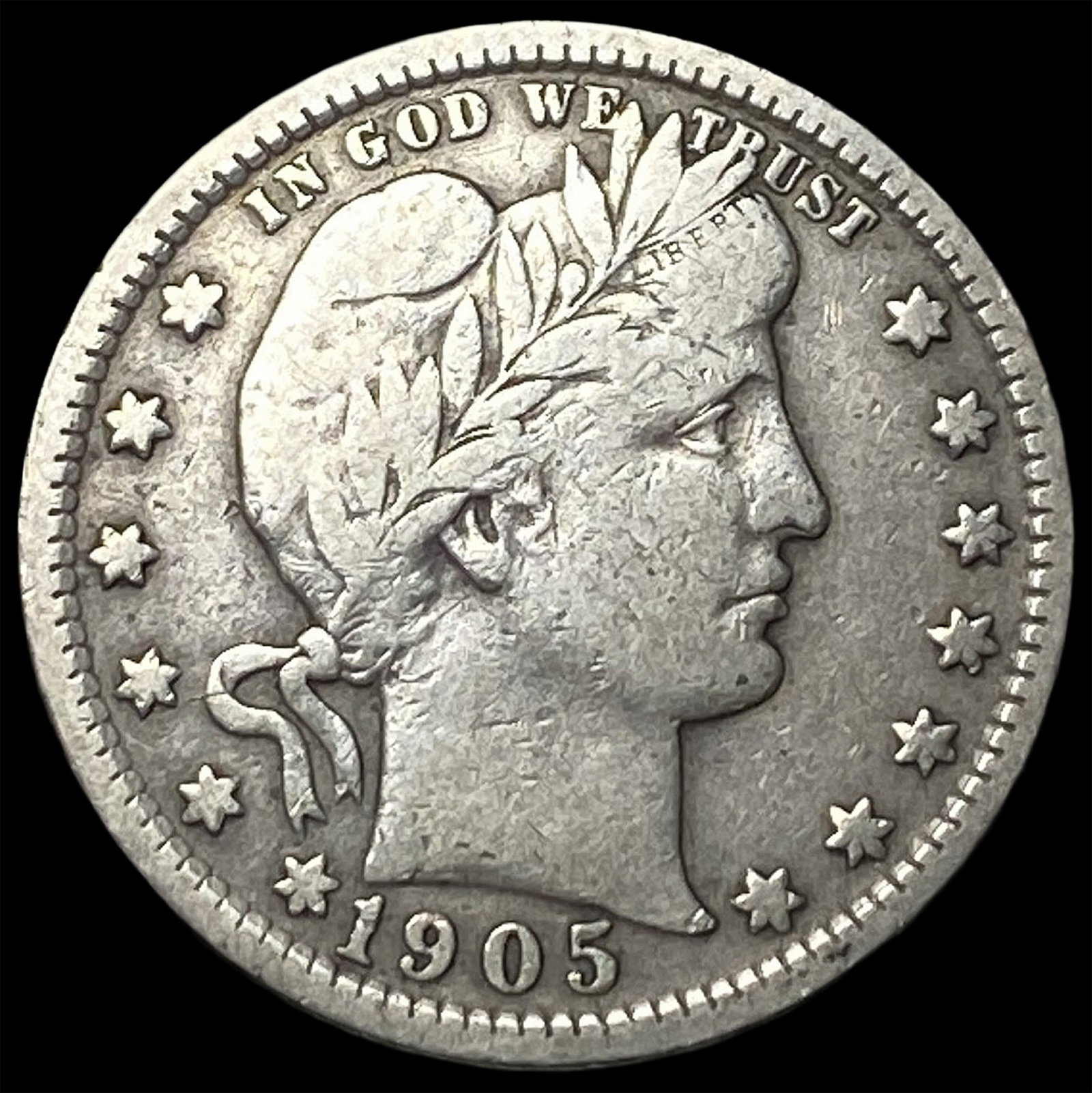 1905 Barber Silver Quarter LIGHTLY CIRCULATED (1 of 2)