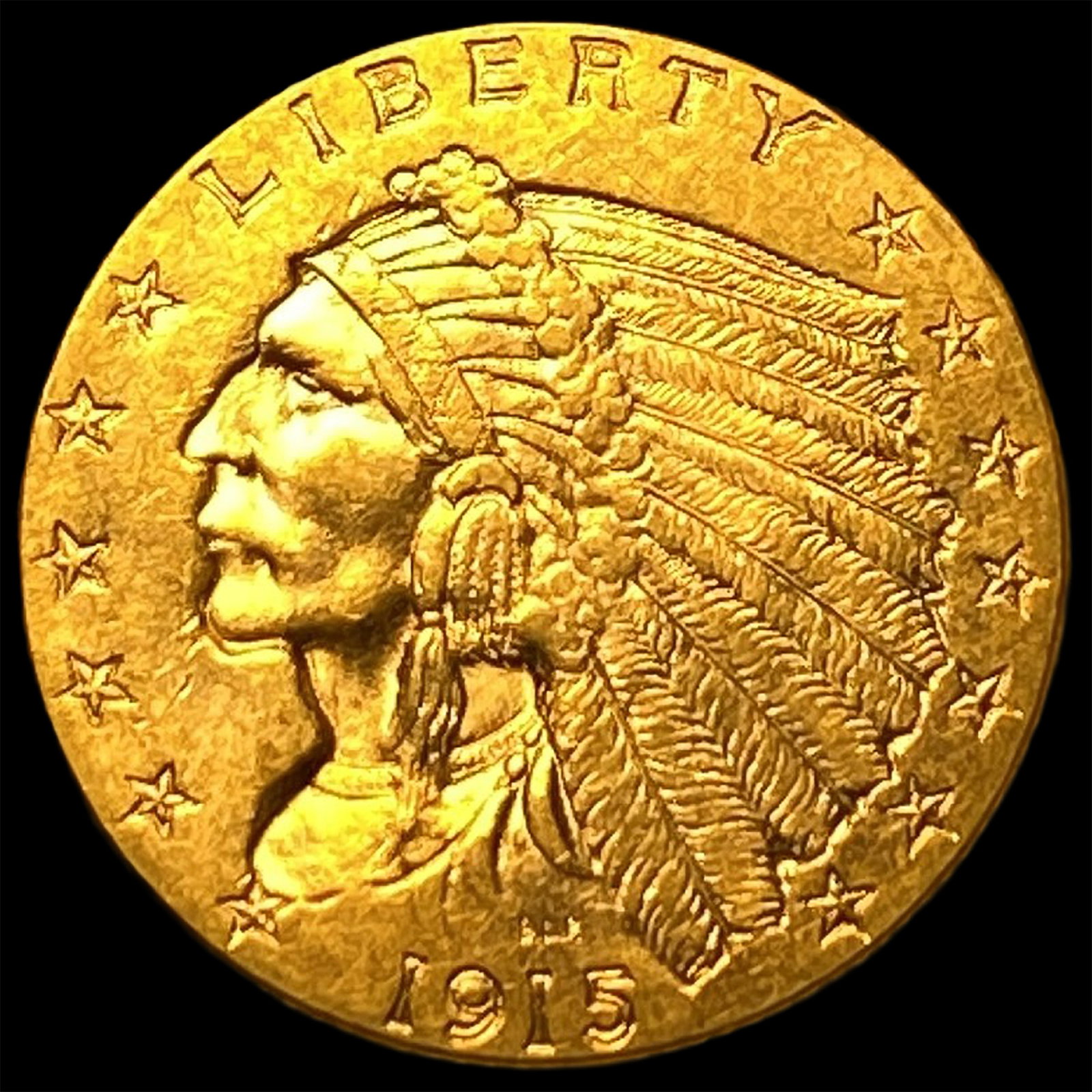1915 Indian Head Gold $2.50 Quarter Eagle UNCIRCULATED (1 of 2)