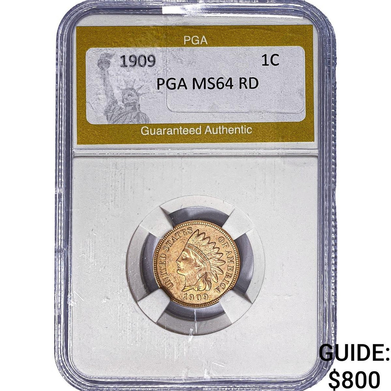 1909 Indian Head Cent PGA MS64 RD (1 of 2)