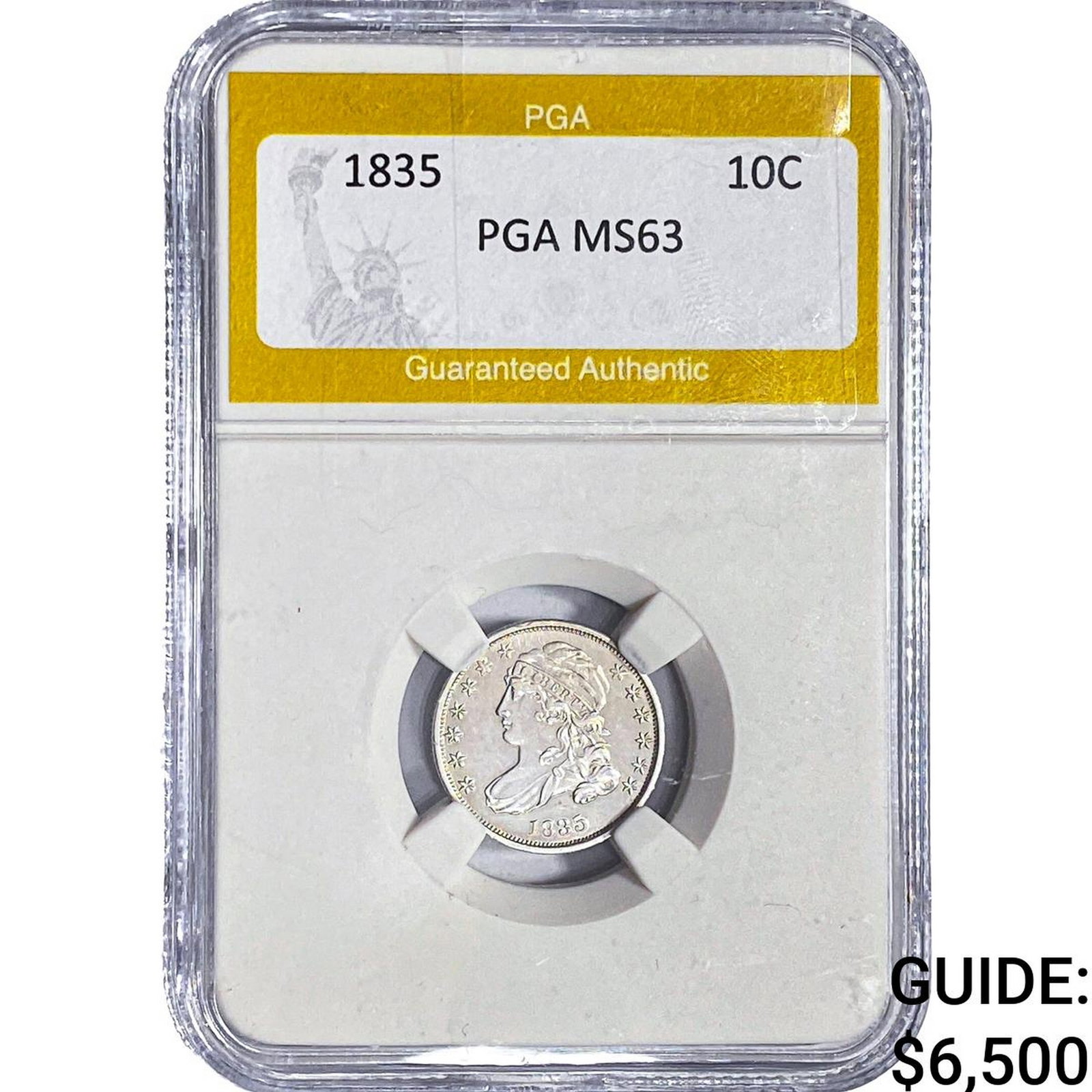 1835 Capped Bust Dime PGA MS63 (1 of 2)