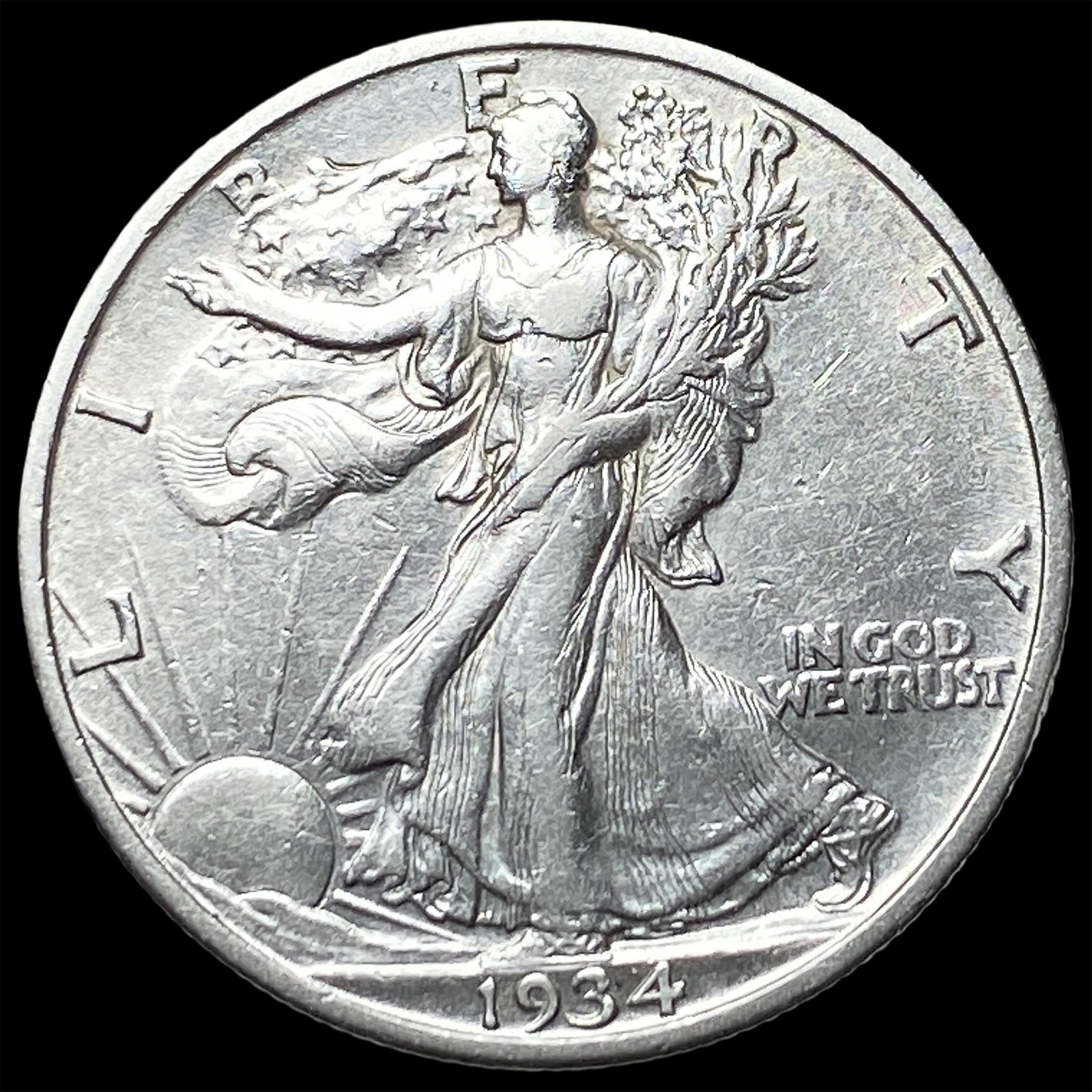 1934-S Silver Half Dollar CLOSELY UNCIRCULATED (1 of 2)
