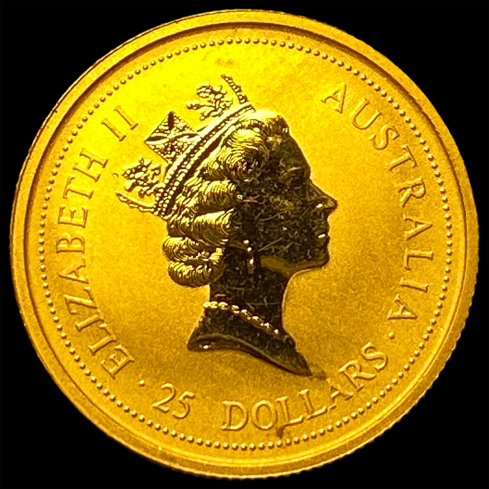 1995 Gold 1/4 oz Australian Nugget $25 SUPERB GEM BU (1 of 2)