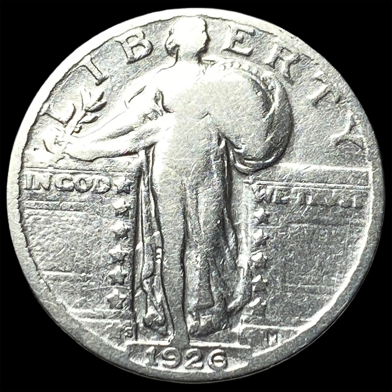 1926 Standing Liberty Silver Quarter LIGHTLY CIRCULATED: 1926 Standing Liberty Silver Quarter LIGHTLY CIRCULATED