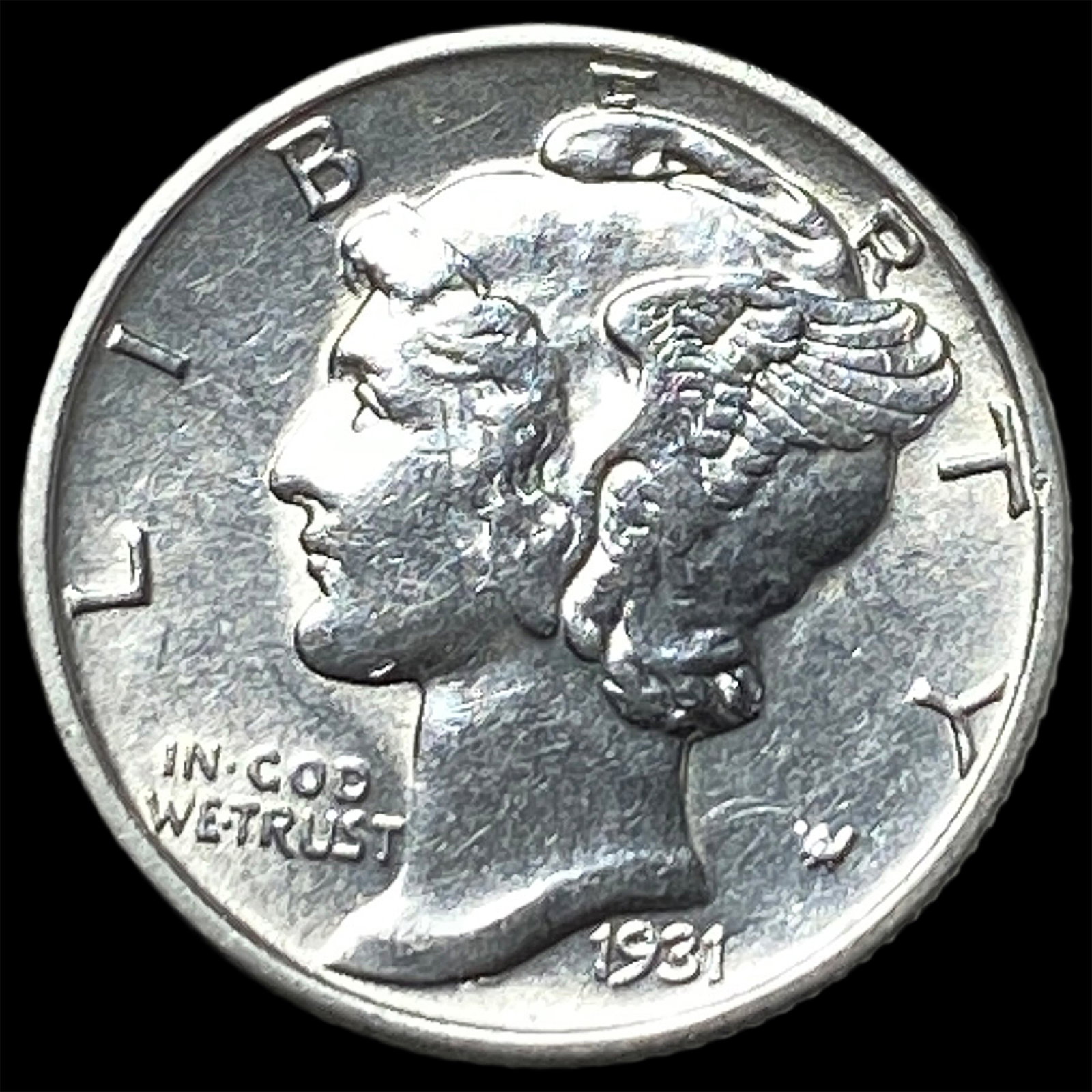 1931-S Silver Mercury Dime CLOSELY UNCIRCULATED (1 of 2)