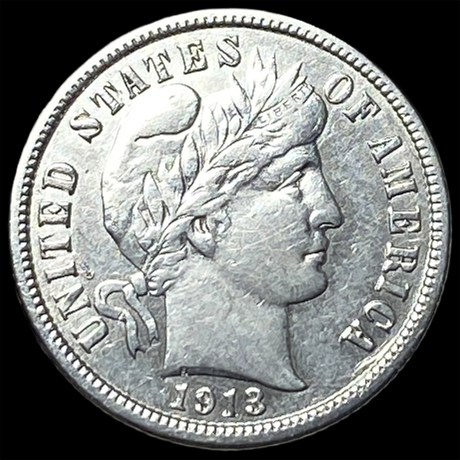 1913 Barber Dime CLOSELY UNCIRCULATED (1 of 2)
