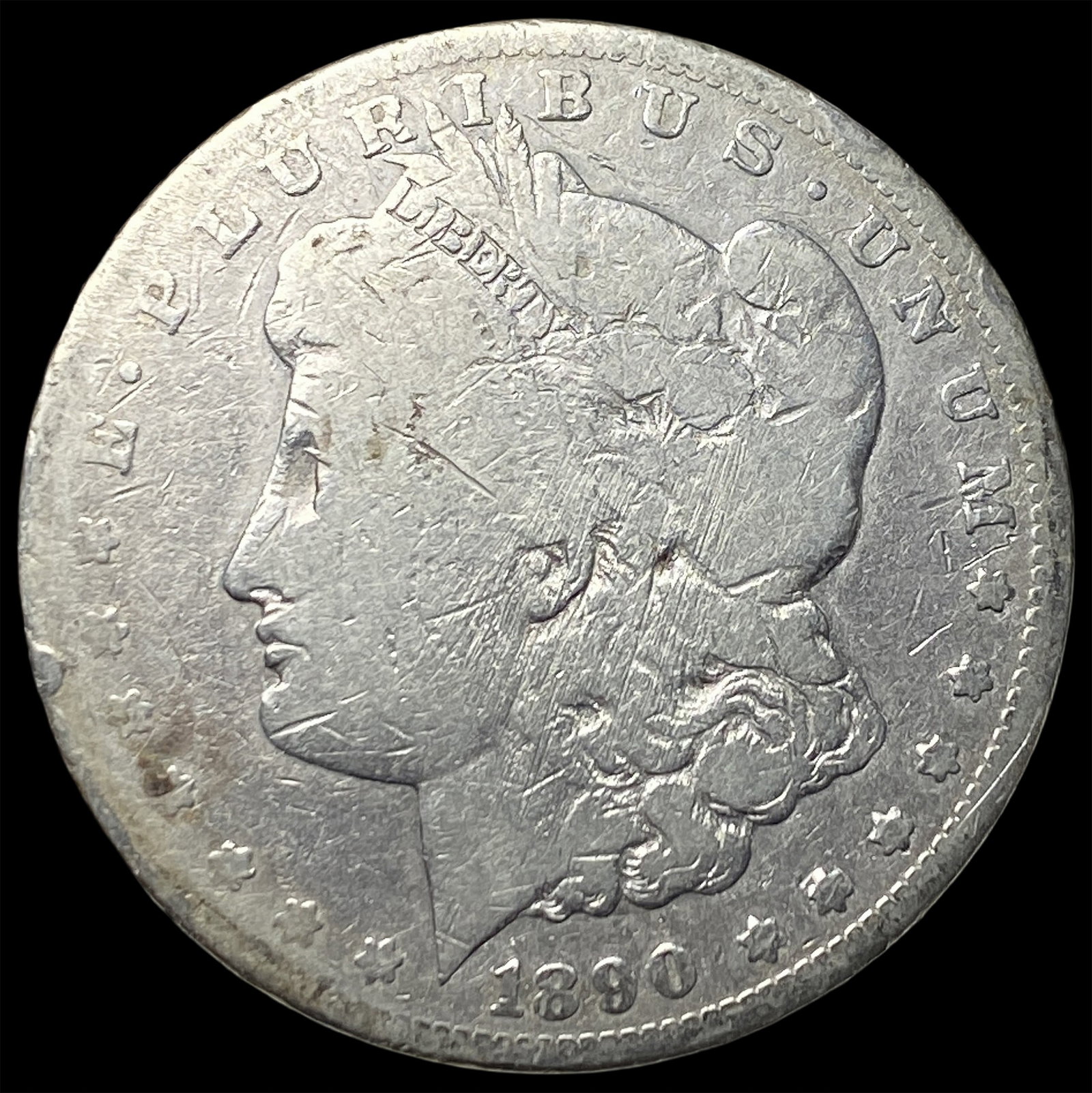 1890-CC Silver Morgan Dollar NICELY CIRCULATED: 1890-CC Silver Morgan Dollar NICELY CIRCULATED