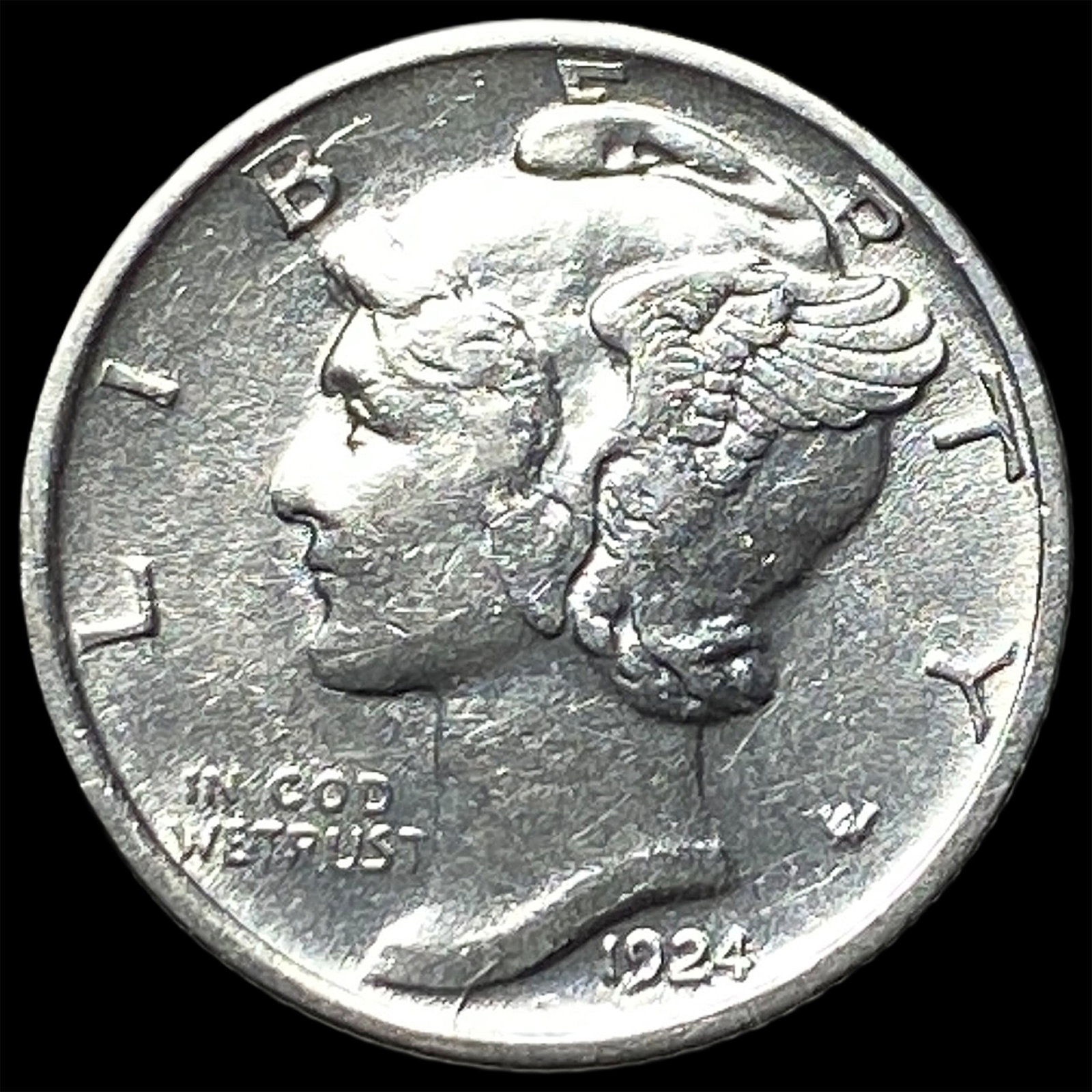 1924 Mercury Dime CLOSELY UNCIRCULATED (1 of 2)