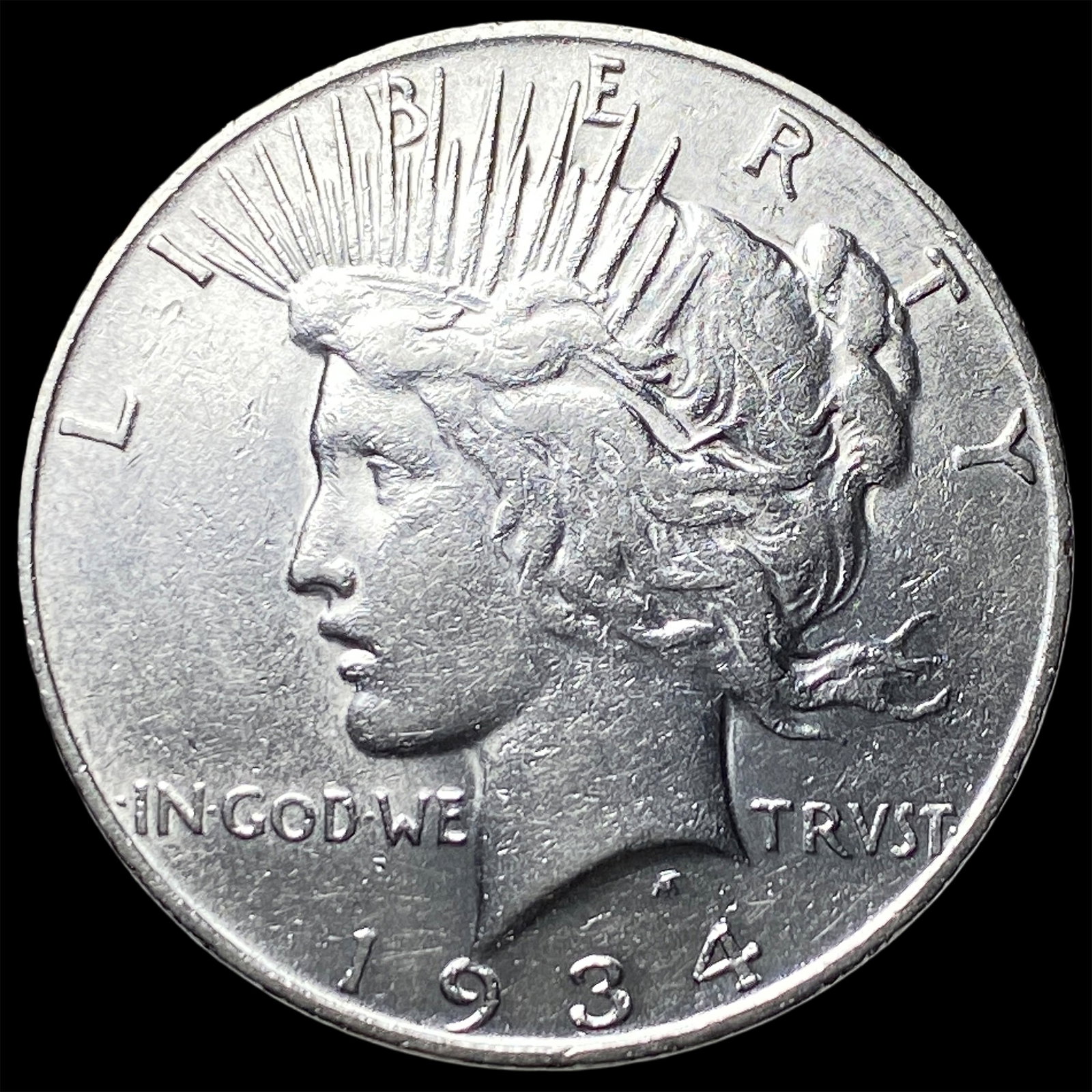 1934 Peace Silver Dollar NEARLY UNCIRCULATED: 1934 Peace Silver Dollar NEARLY UNCIRCULATED