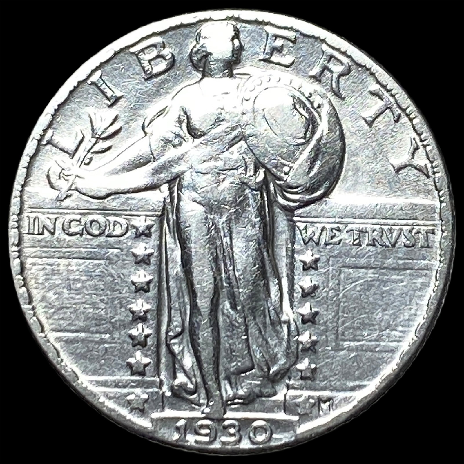 1930 Standing Liberty Quarter CLOSELY UNCIRCULATED: 1930 Standing Liberty Quarter CLOSELY UNCIRCULATED