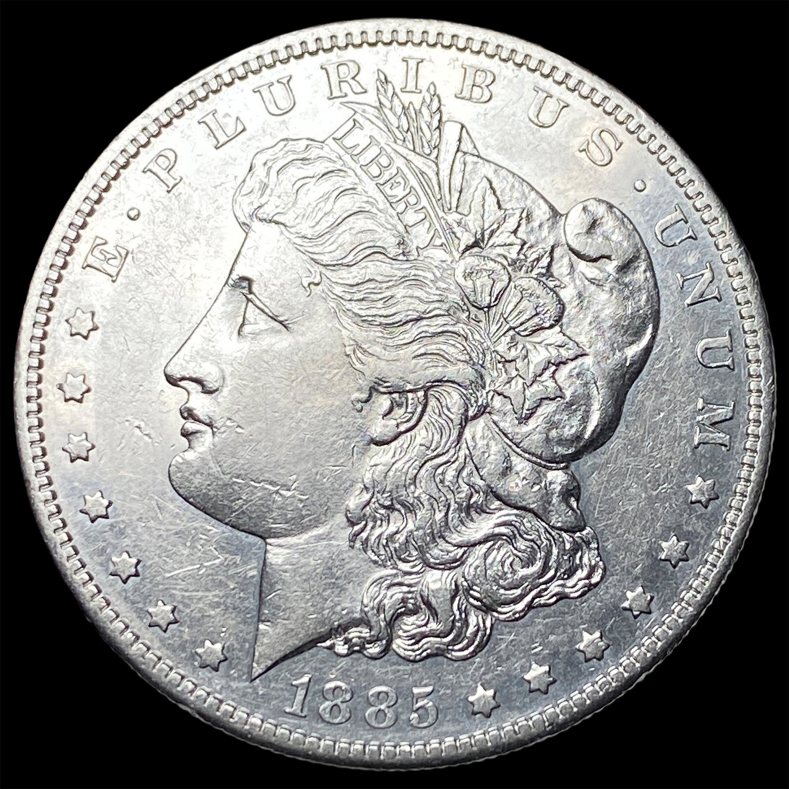 1885-S Silver Morgan Dollar CLOSELY UNCIRCULATED: 1885-S Silver Morgan Dollar CLOSELY UNCIRCULATED