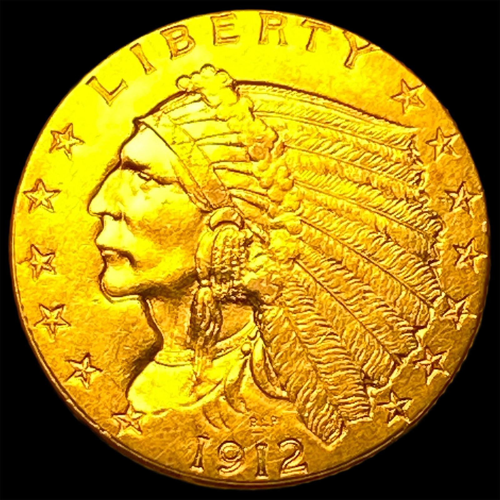 1912 Indian Head Gold $2.50 Quarter Eagle UNCIRCULATED (1 of 2)