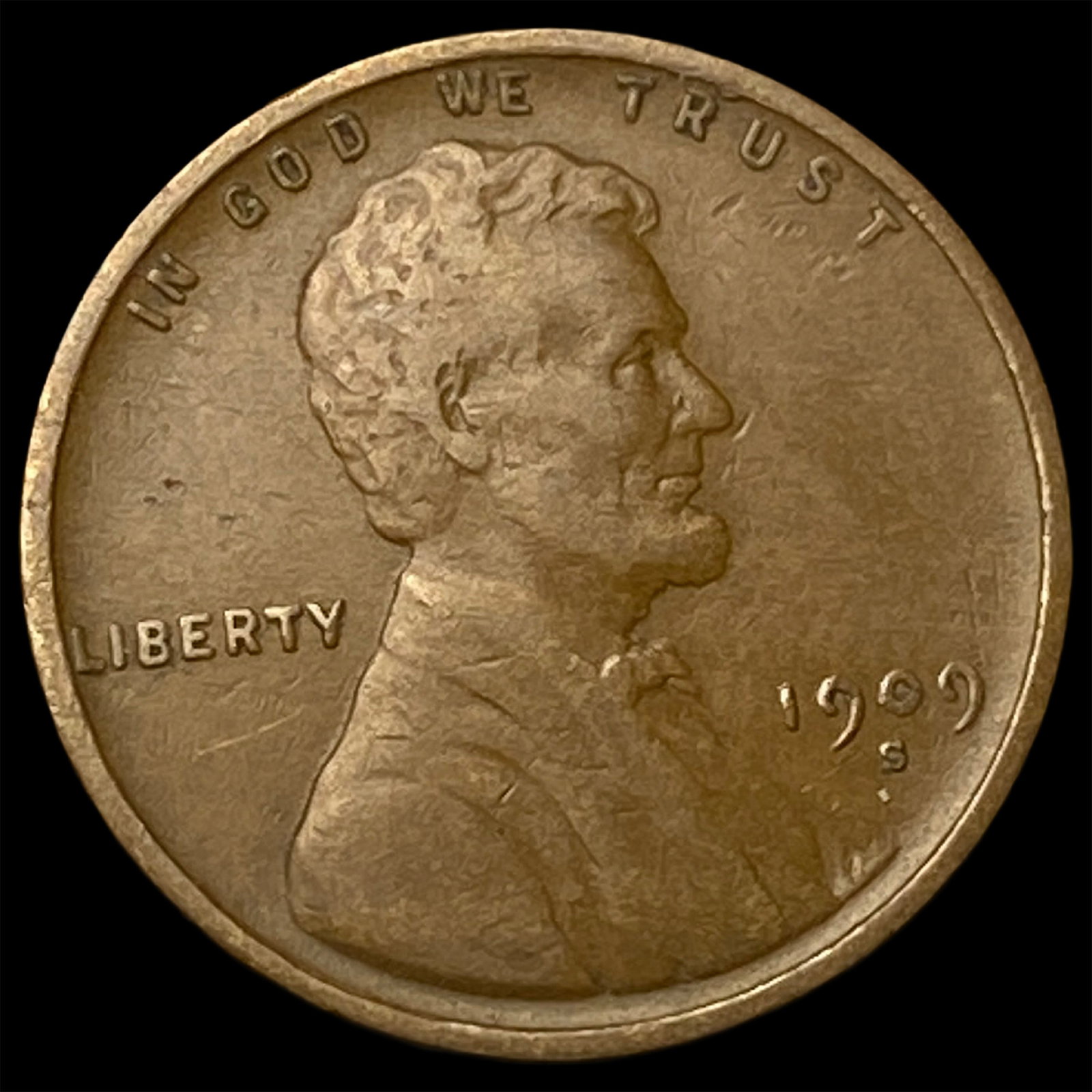 1909-S Lincoln Wheat Cent LIGHTLY CIRCULATED (1 of 2)