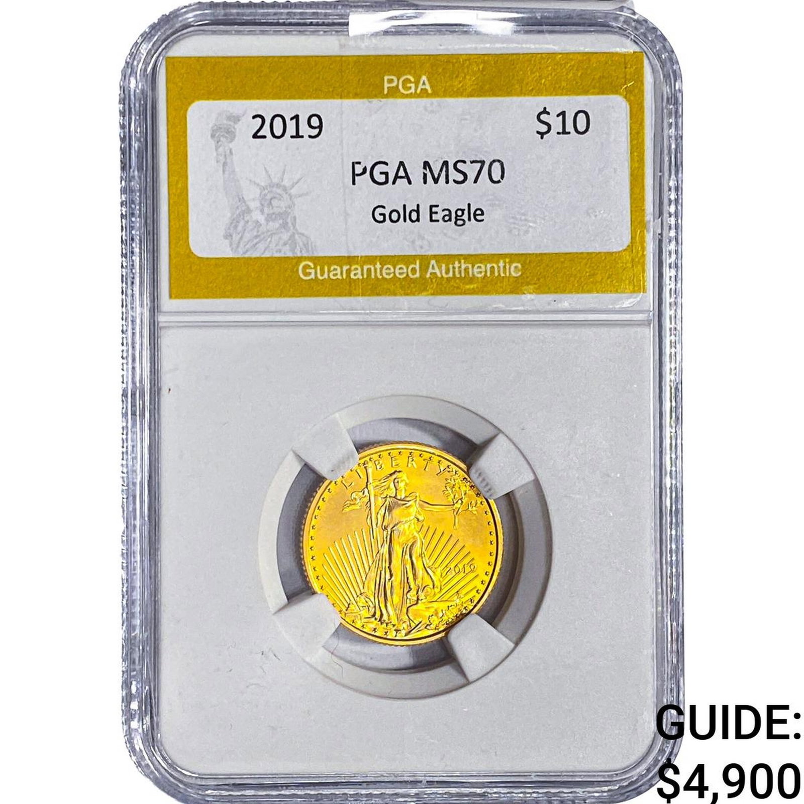 2019 1/4oz $10 Gold Eagle PGA MS70 (1 of 2)