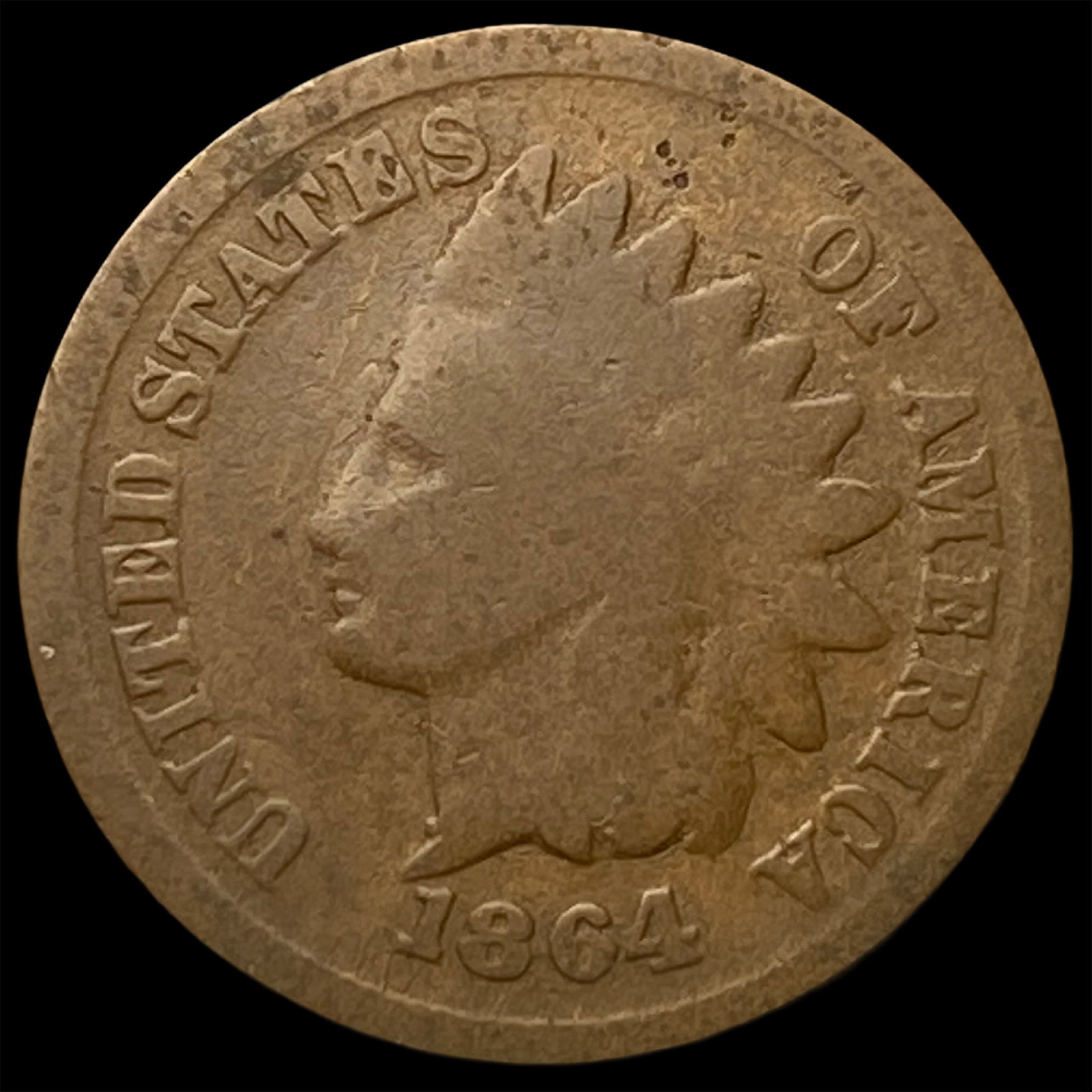 1864 Bronze Indian Head Cent NICELY CIRCULATED (1 of 2)