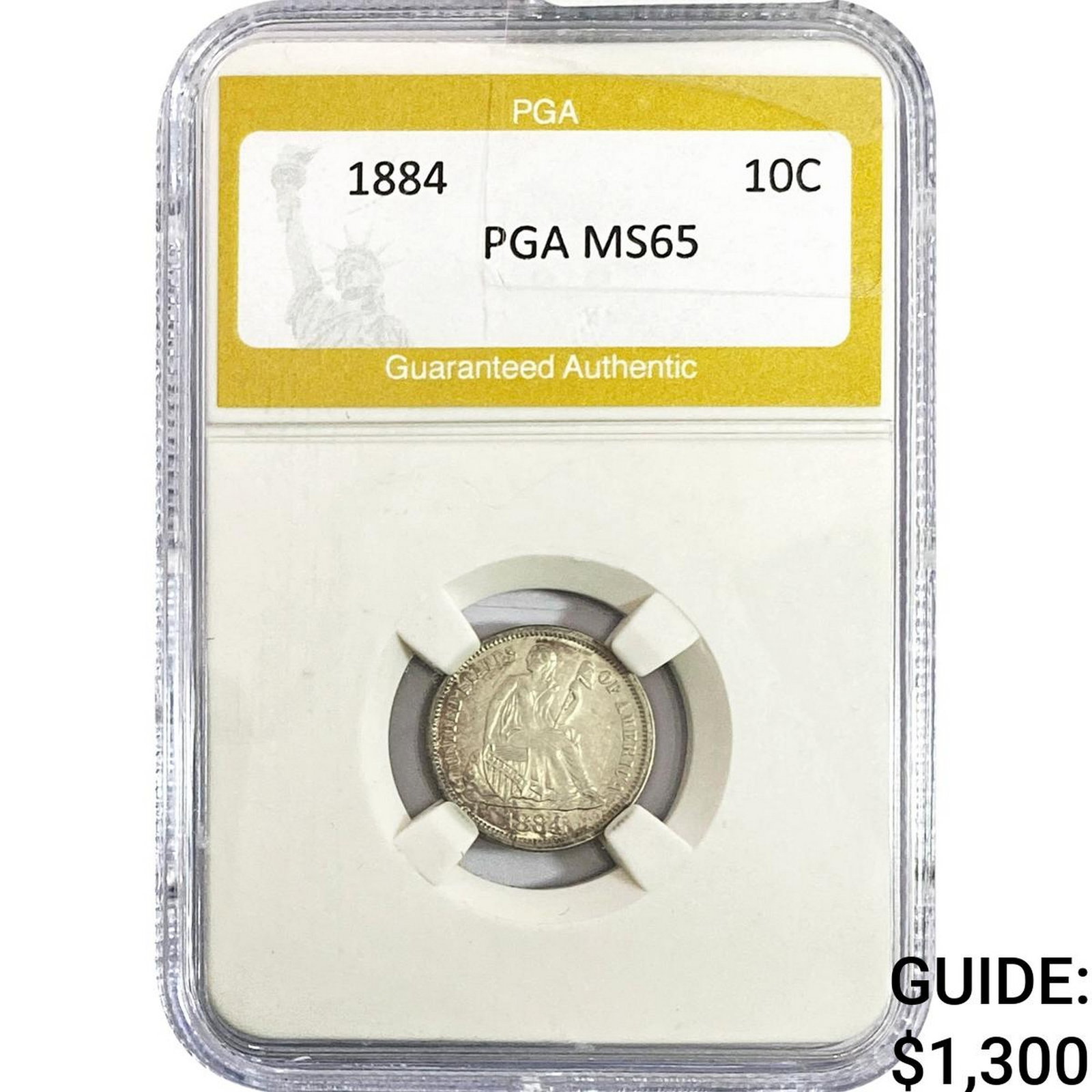 1884 Seated Liberty Dime PGA MS65 (1 of 2)