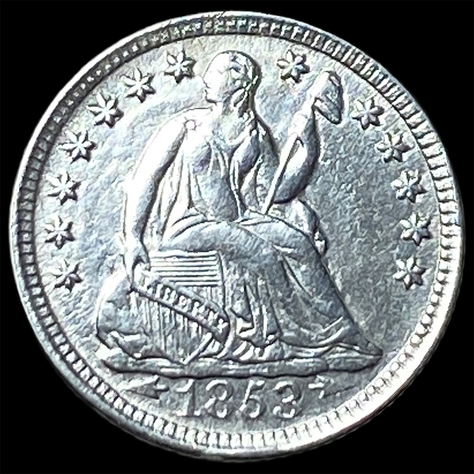 1853 Silver Half Dime (Arrows) UNCIRCULATED (1 of 2)