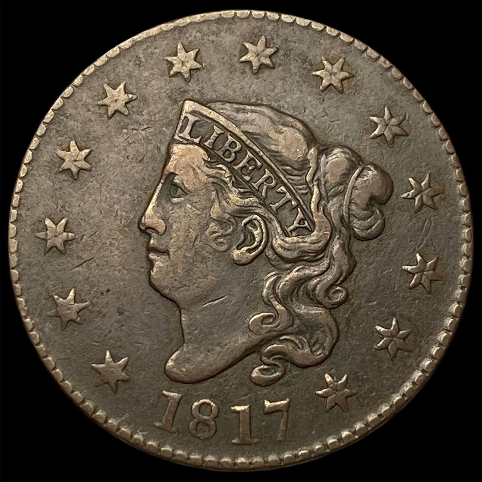 1817 Coronet Head Large Cent NEARLY UNCIRCULATED (1 of 2)