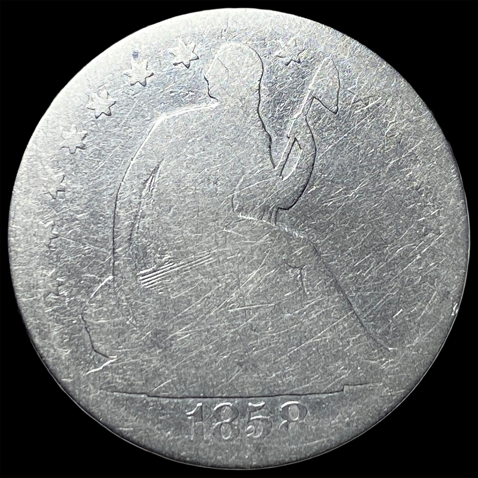 1858-O Silver Half Dollar NICELY CIRCULATED (1 of 2)