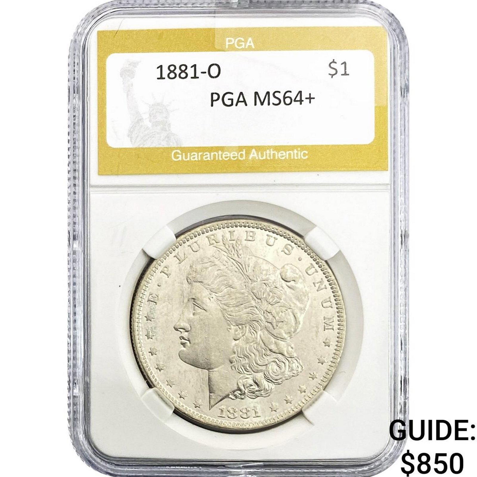 1881-O Morgan Silver Dollar PGA MS64+ (1 of 2)