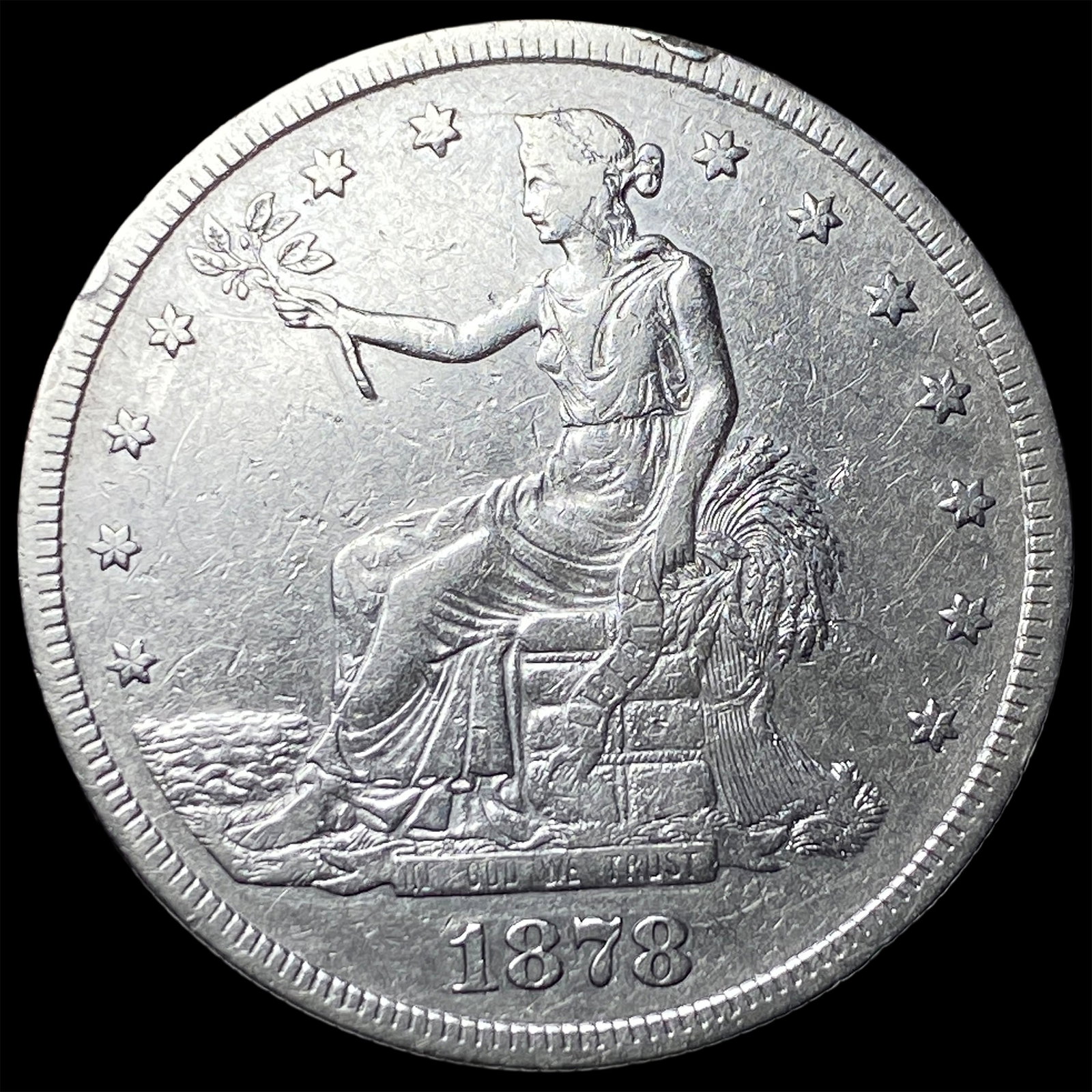 1878-S Silver Trade Dollar NEARLY UNCIRCULATED (1 of 2)