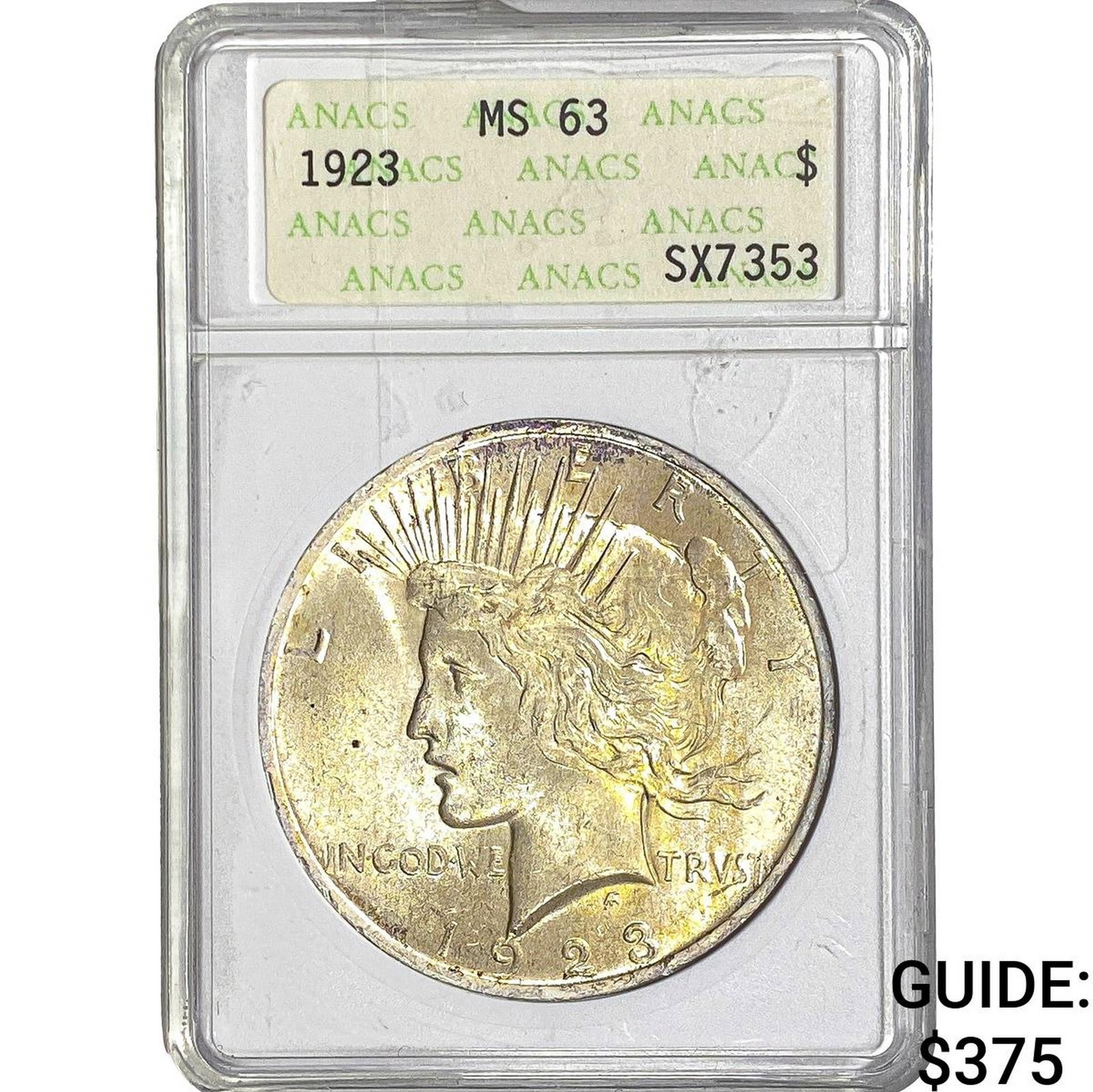1923 Silver Peace Dollar ANACS MS63 (1 of 2)