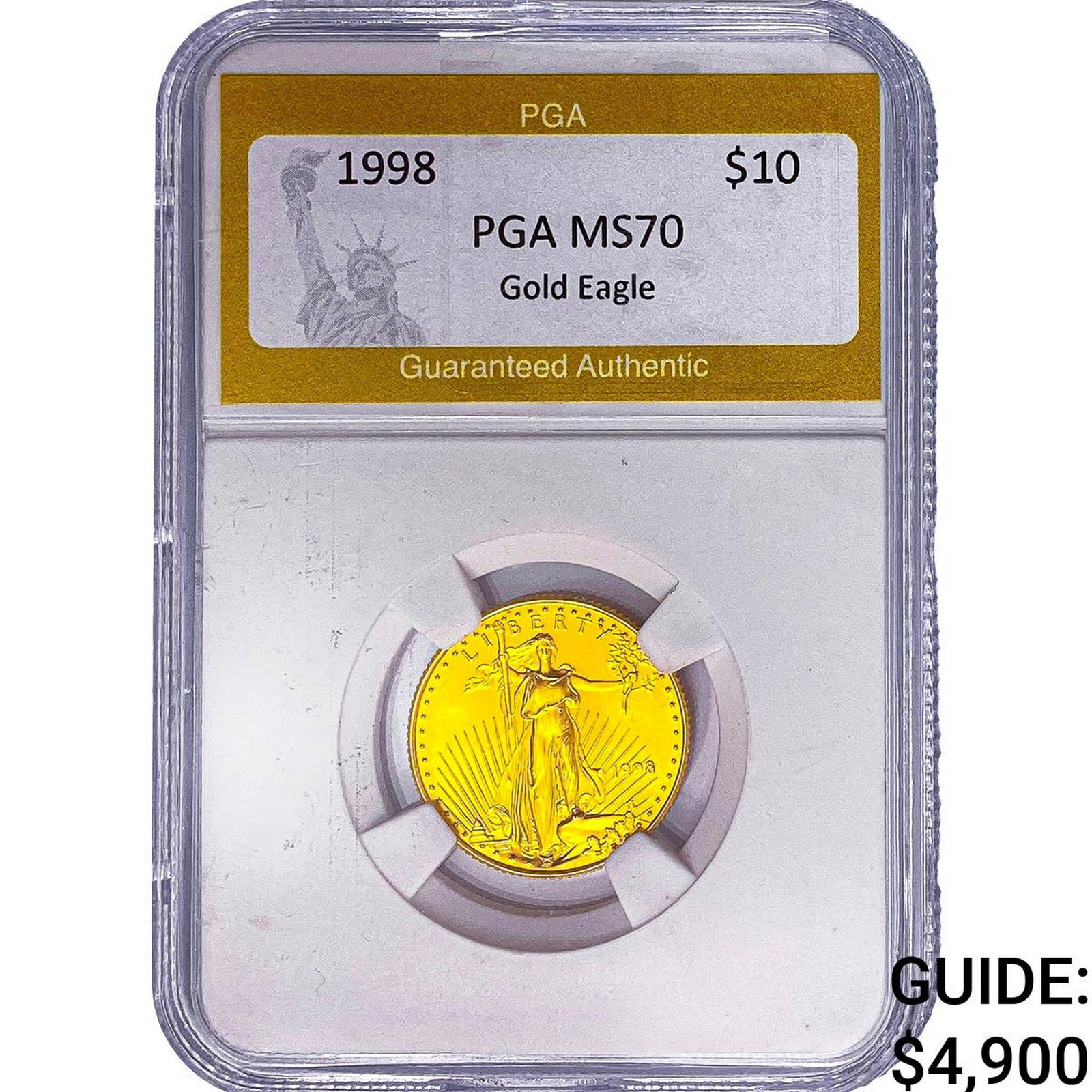 1998 1/4oz $10 Gold Eagle PGA MS70 (1 of 2)