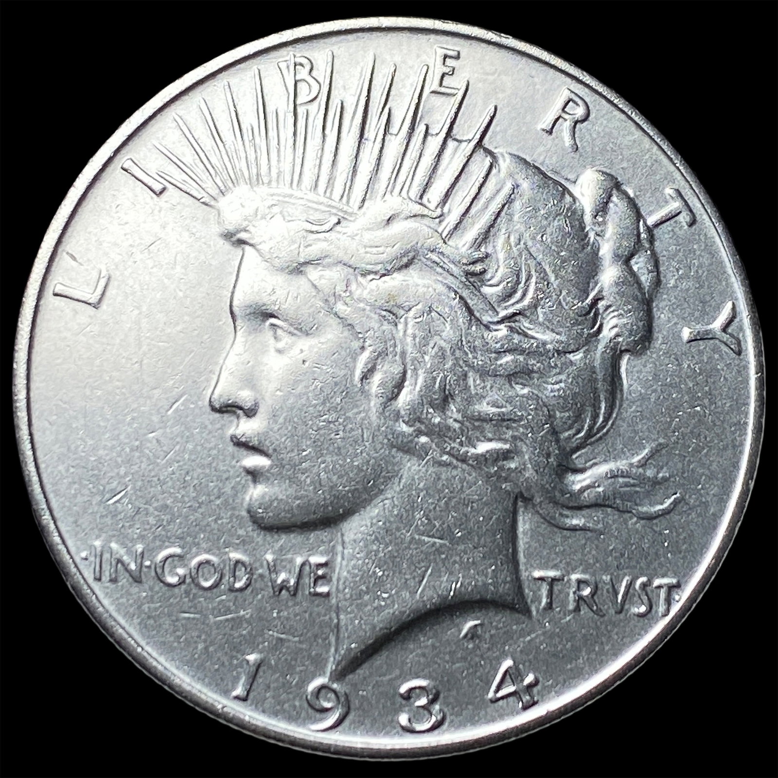 1934 Peace Silver Dollar CLOSELY UNCIRCULATED: 1934 Peace Silver Dollar CLOSELY UNCIRCULATED