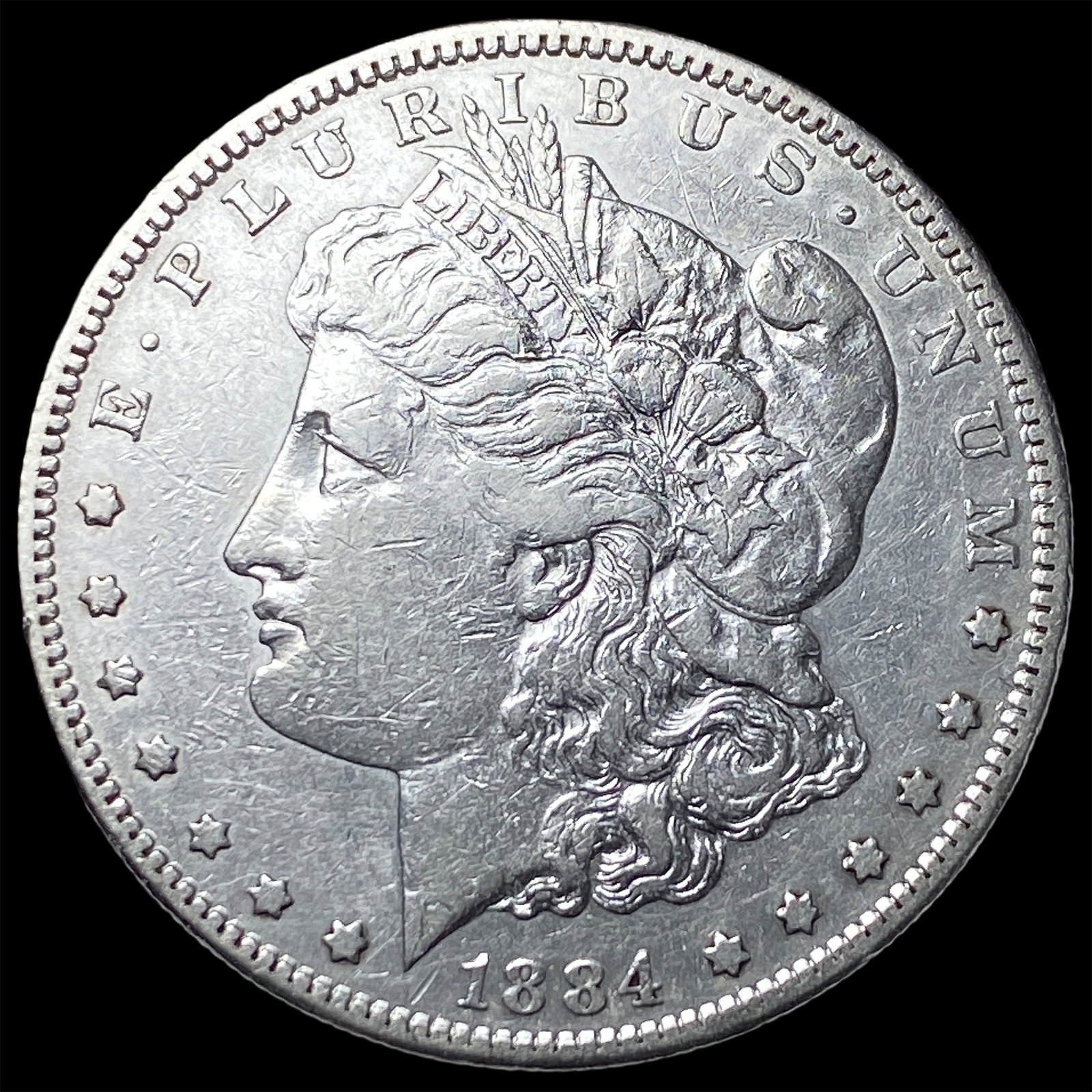 1884-S Silver Morgan Dollar NEARLY UNCIRCULATED: 1884-S Silver Morgan Dollar NEARLY UNCIRCULATED