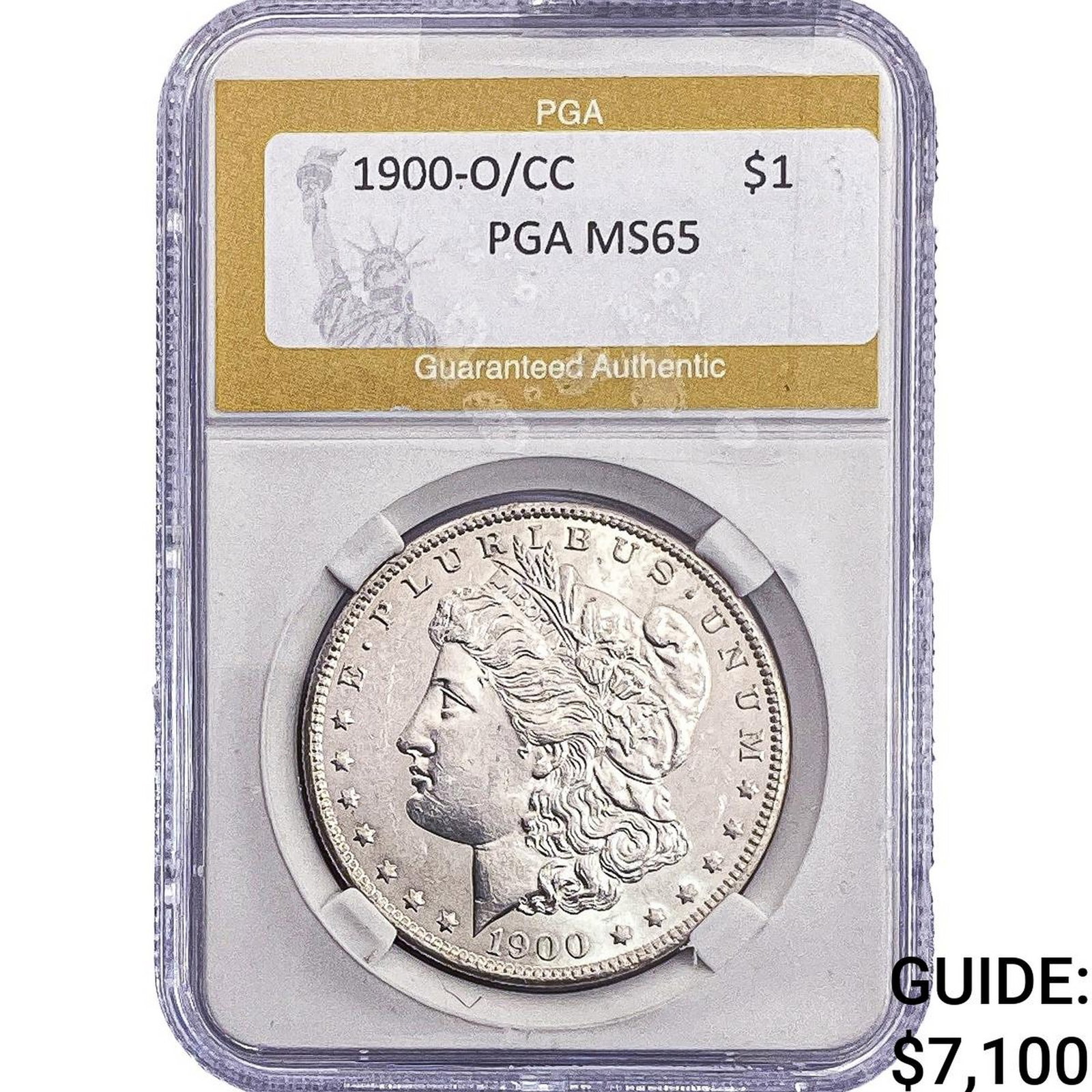 1900-O/CC Morgan Silver Dollar PGA MS65 (1 of 2)
