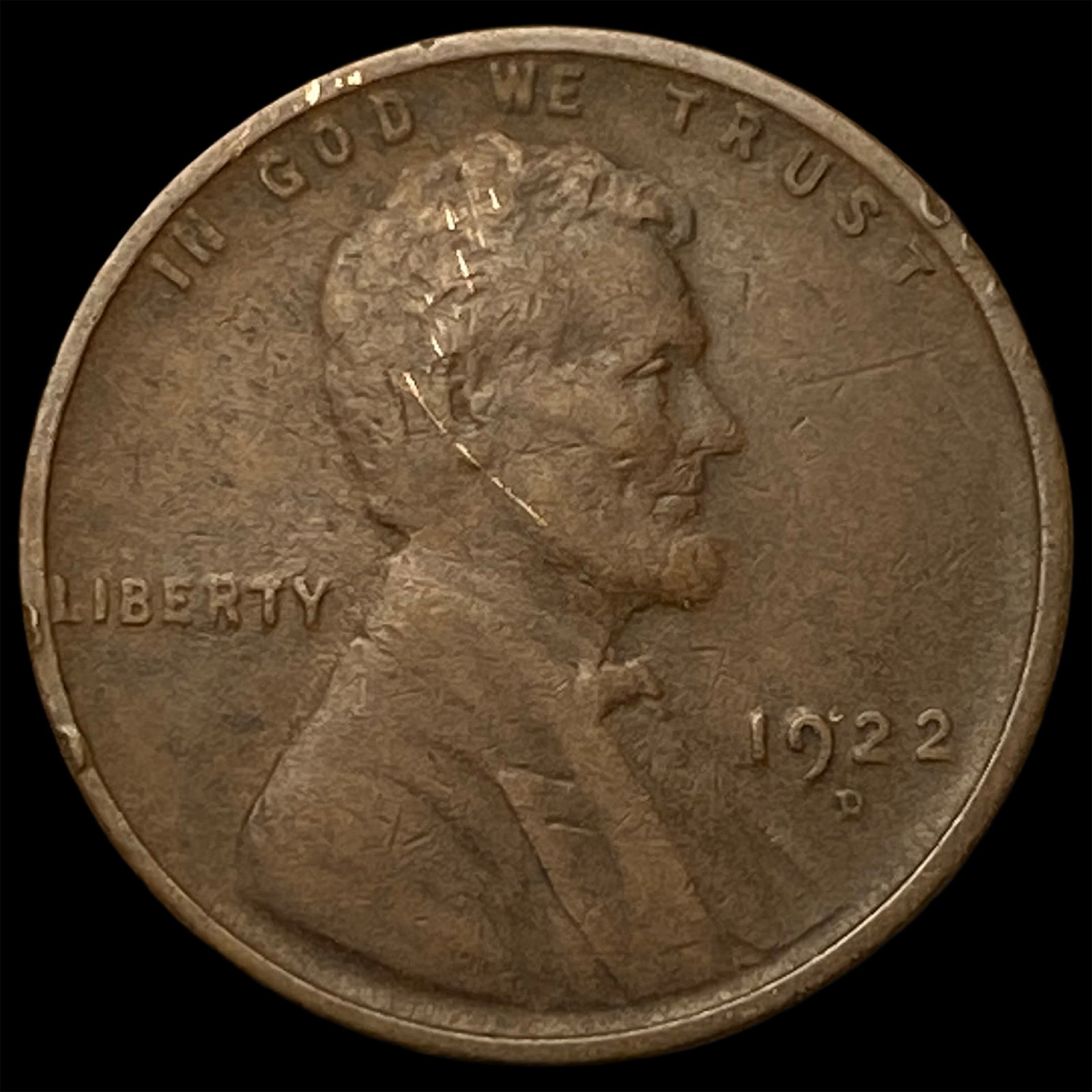 1922-D Lincoln Wheat Cent LIGHTLY CIRCULATED (1 of 2)