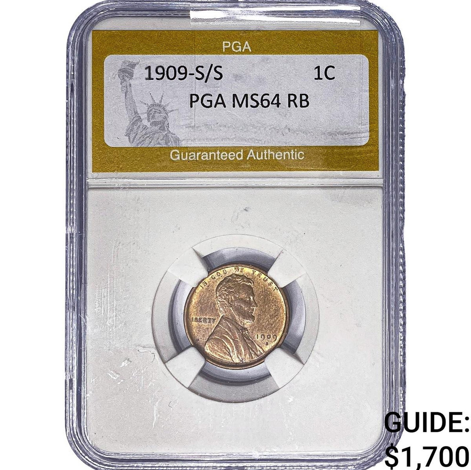 1909-S/S Wheat Cent PGA MS64 RB (1 of 2)