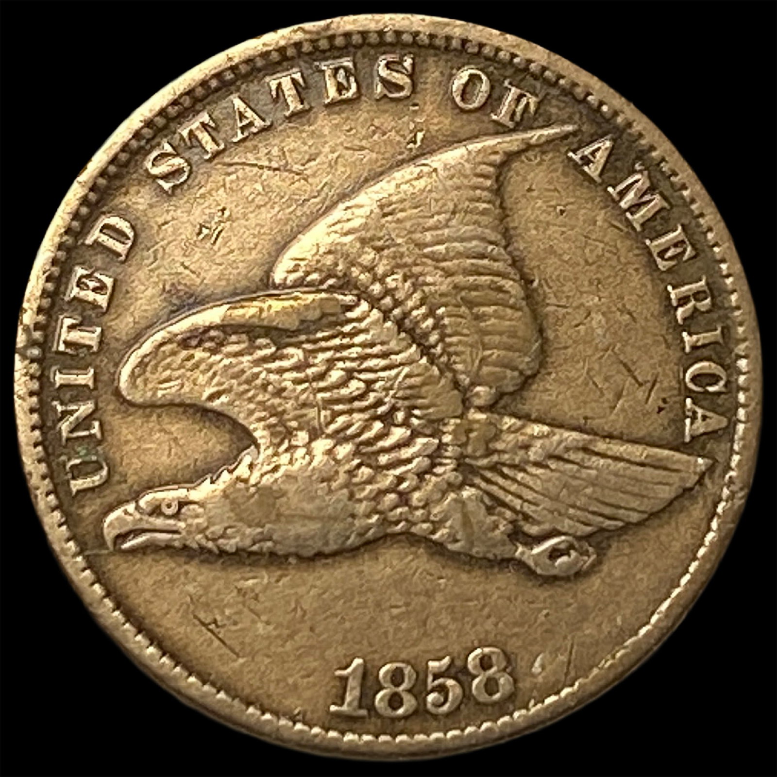 1858 Flying Eagle Cent CLOSELY UNCIRCULATED (1 of 2)