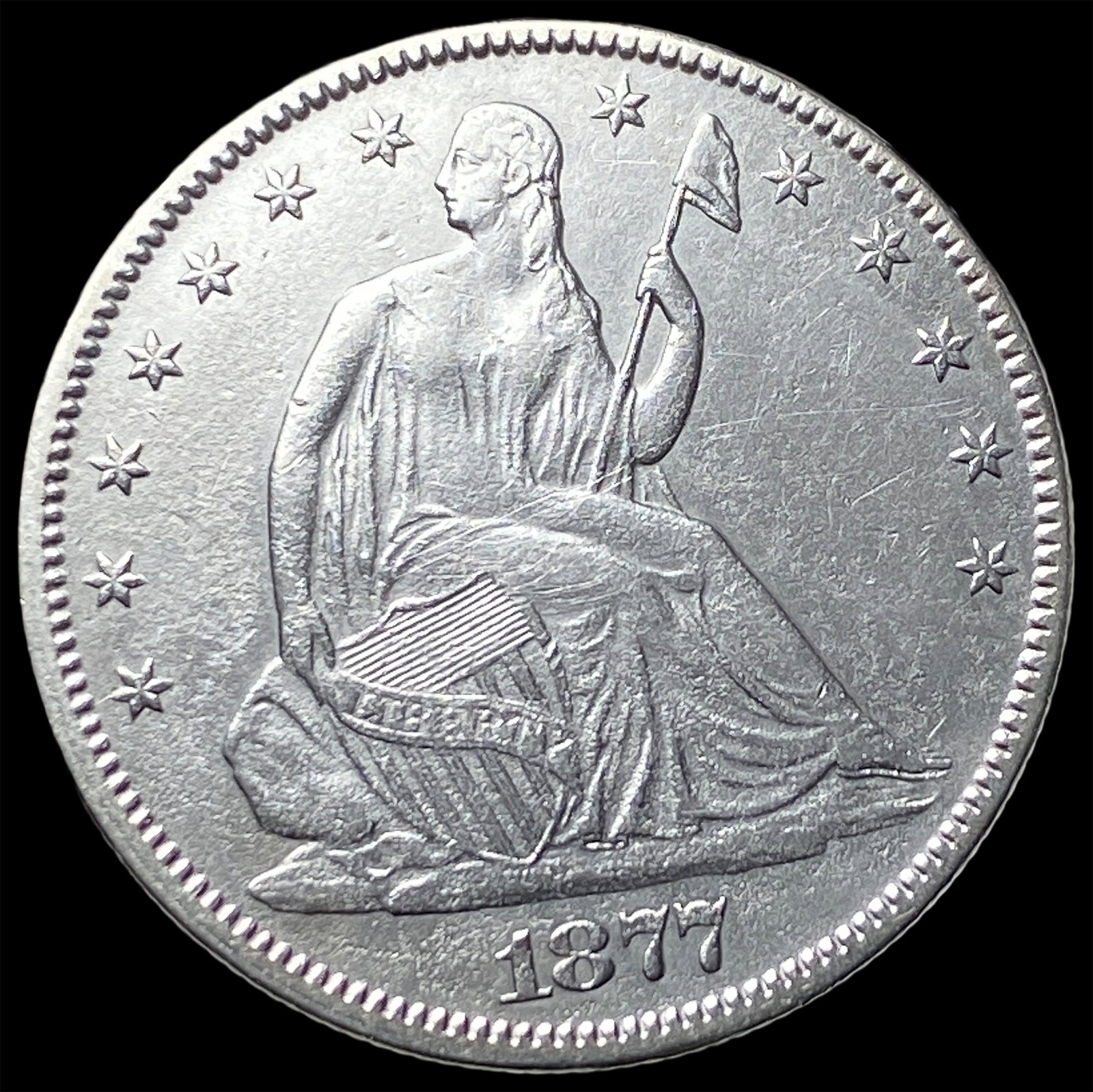 1877-S Silver Half Dollar CLOSELY UNCIRCULATED (1 of 2)