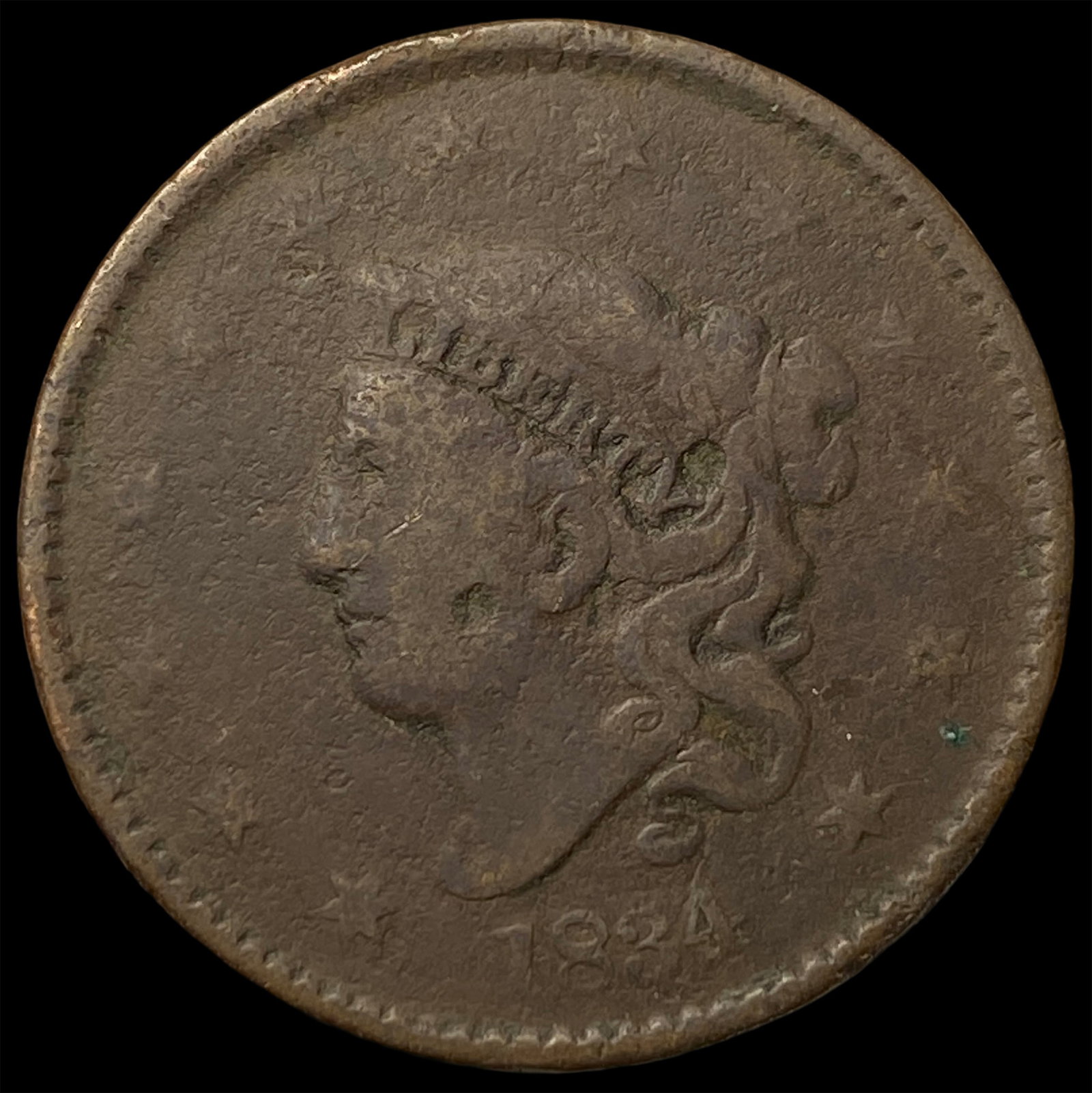 1834 Coronet Head Large Cent NICELY CIRCULATED (1 of 2)