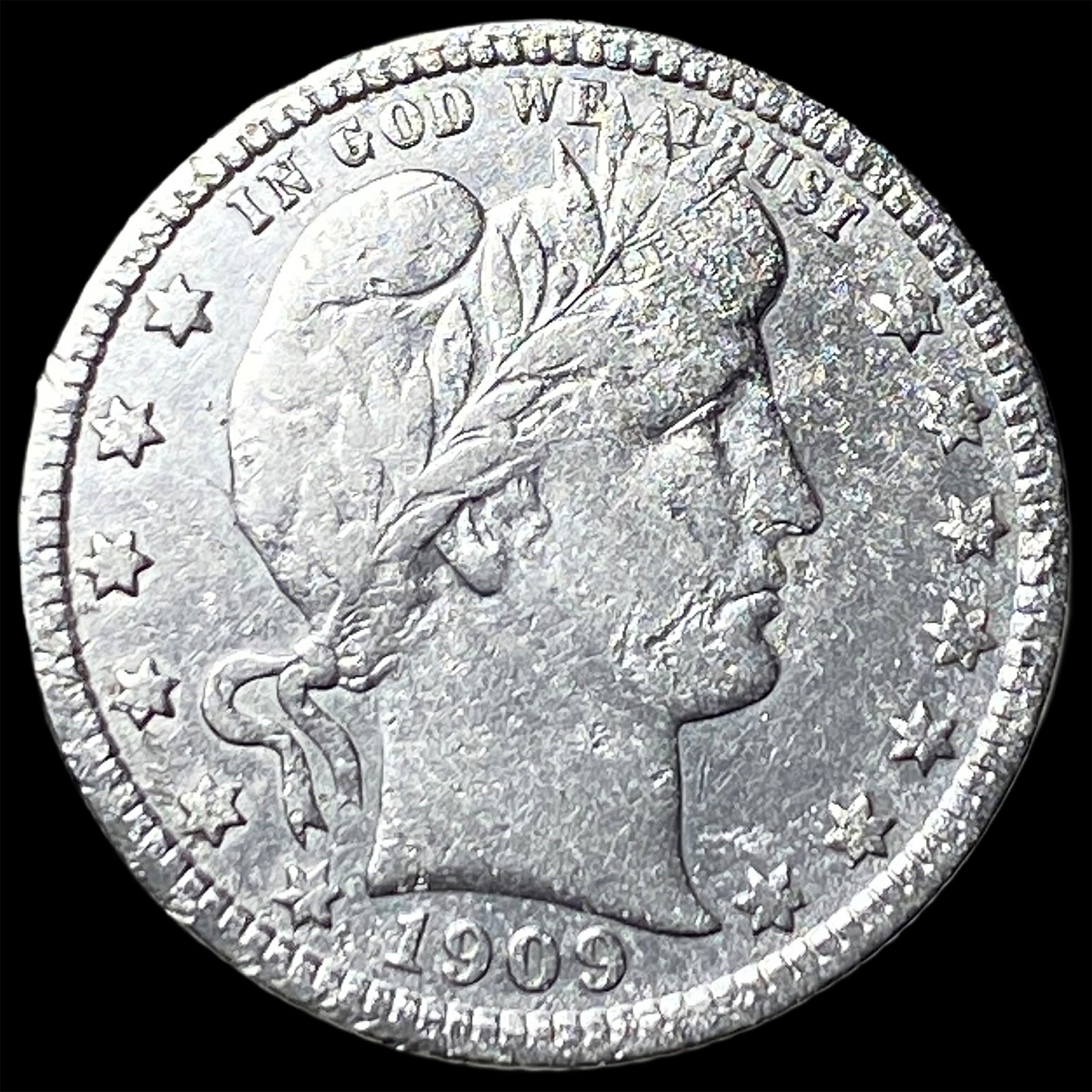 1909 Barber Quarter NEARLY UNCIRCULATED (1 of 2)