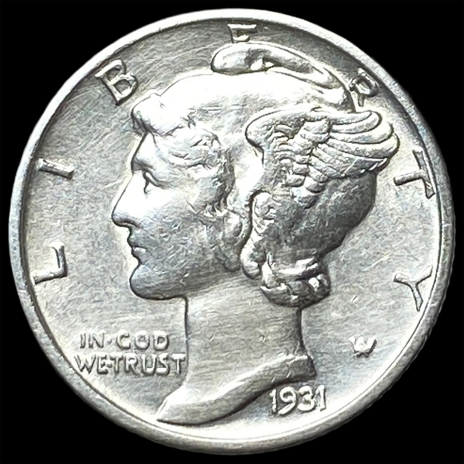 1931-S Silver Mercury Dime CLOSELY UNCIRCULATED (1 of 2)