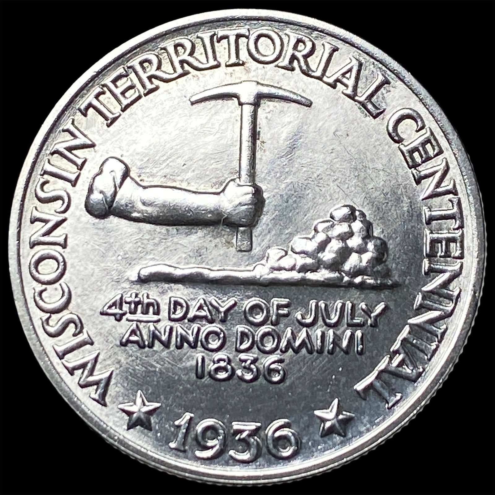 1936 Wisconsin Territorial Centennial Half Dollar CHOICE BU: 1936 Wisconsin Territorial Centennial Half Dollar CHOICE BU