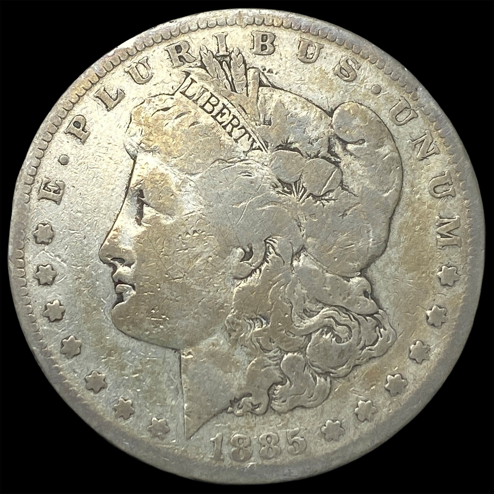 1885-S Silver Morgan Dollar LIGHTLY CIRCULATED: 1885-S Silver Morgan Dollar LIGHTLY CIRCULATED