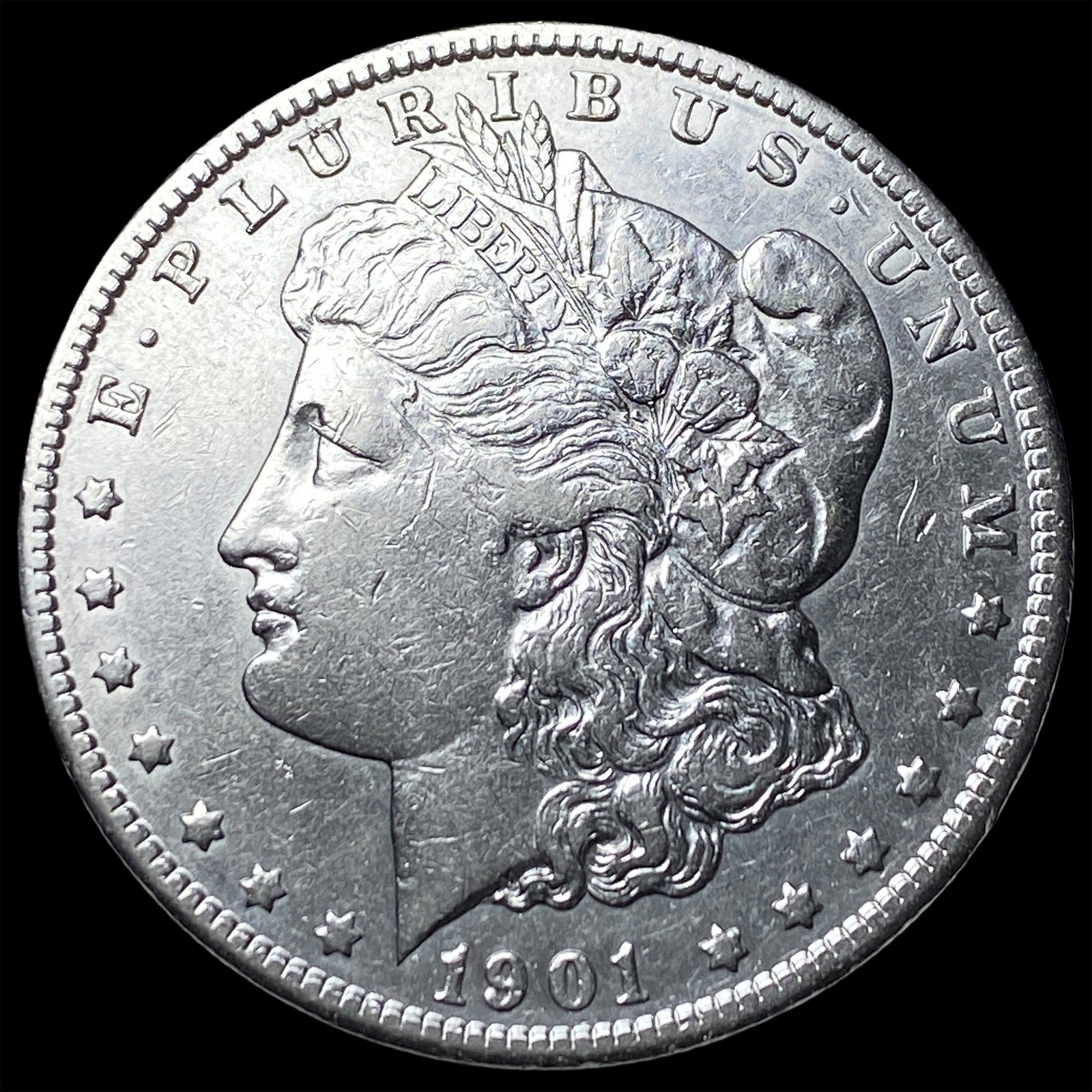 1901 Morgan Silver Dollar NEARLY UNCIRCULATED: 1901 Morgan Silver Dollar NEARLY UNCIRCULATED