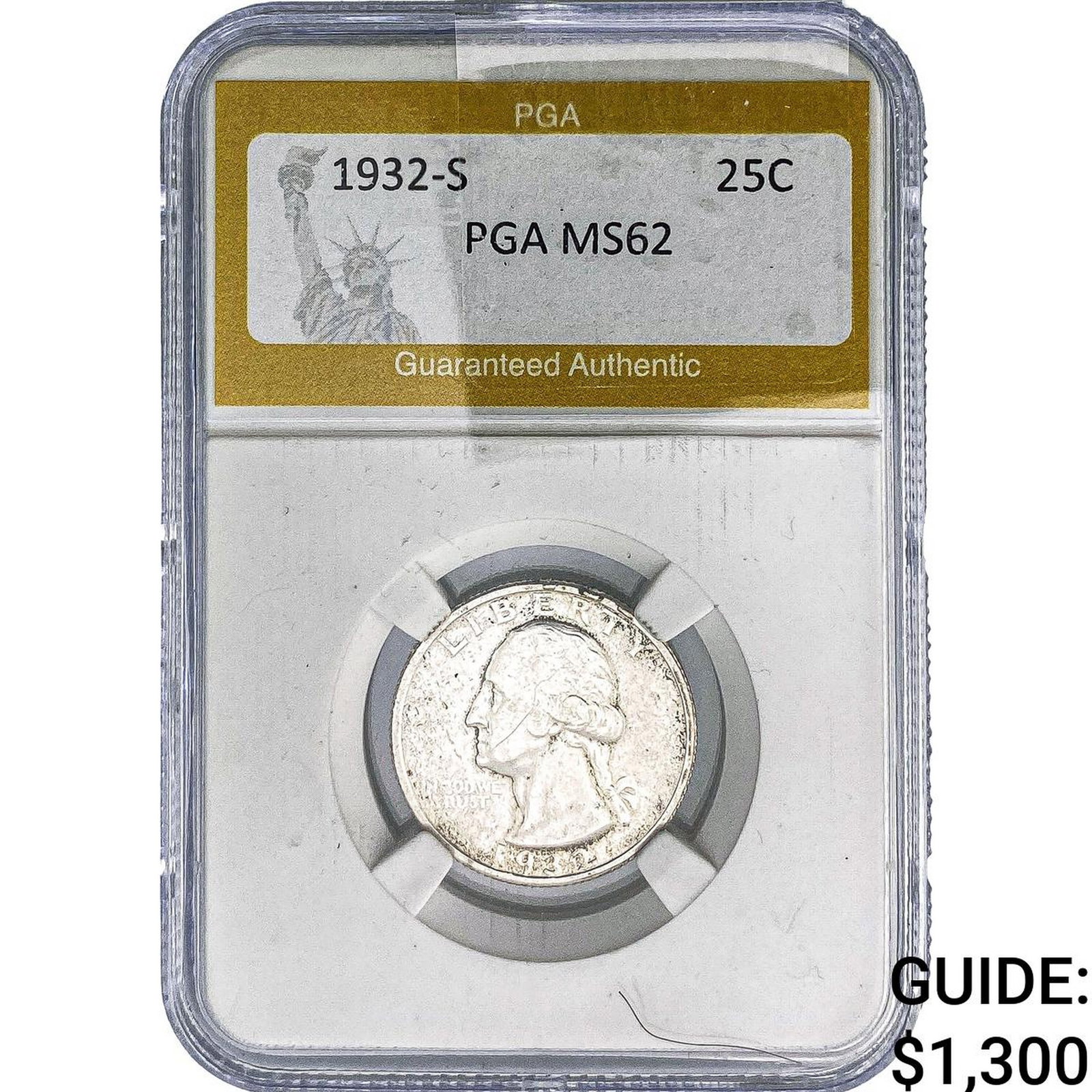 1932-S Washington Silver Quarter PGA MS62 (1 of 2)