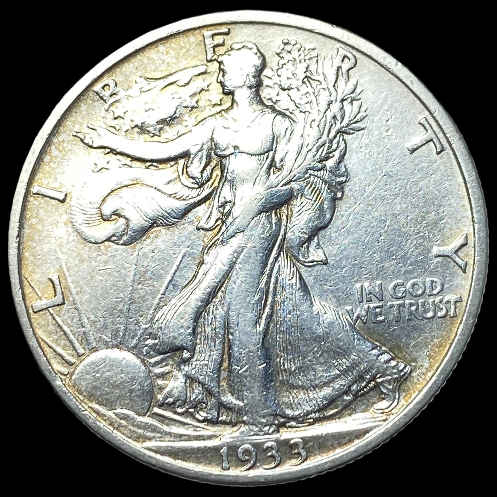 1933 Walking Liberty Half Dollar. CLOSELY UNCIRCULATED (1 of 2)